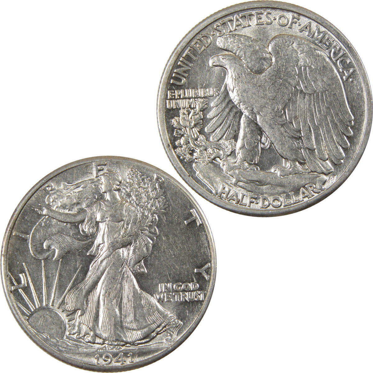 1941 Liberty Walking Silver 50c Borderline Uncirculated SKU:I28685