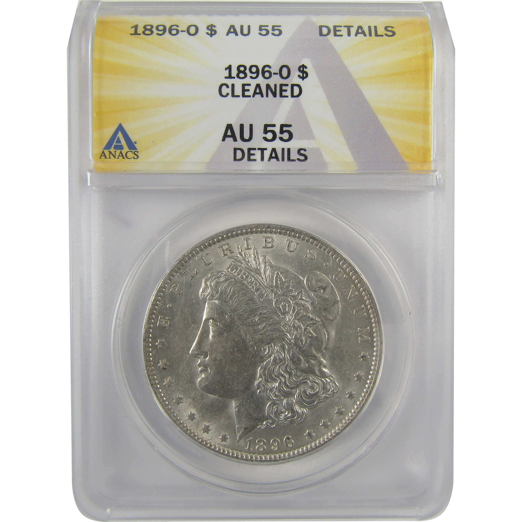 1896 O Morgan Dollar AU 55 Details ANACS Silver $1 Coin SKU:I19000 - Morgan coin - Morgan silver dollar - Morgan silver dollar for sale - Profile Coins & Collectibles