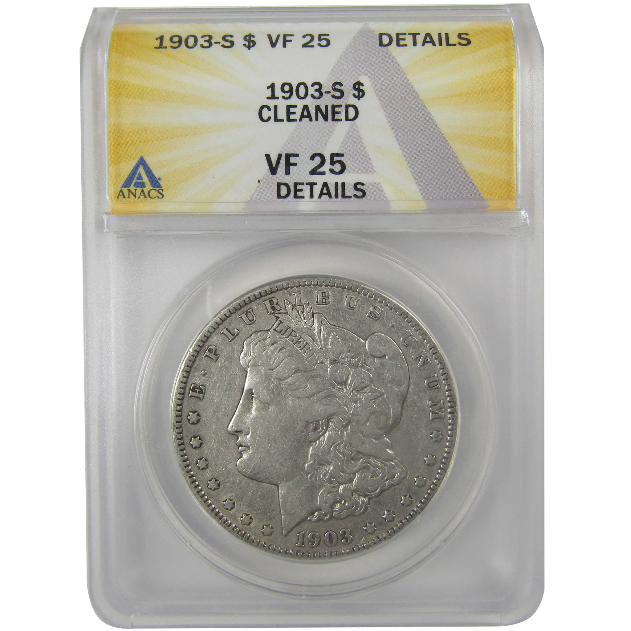1903 S Morgan Dollar VF 25 Details ANACS Silver $1 Coin SKU:I21730 - Morgan coin - Morgan silver dollar - Morgan silver dollar for sale - Profile Coins & Collectibles