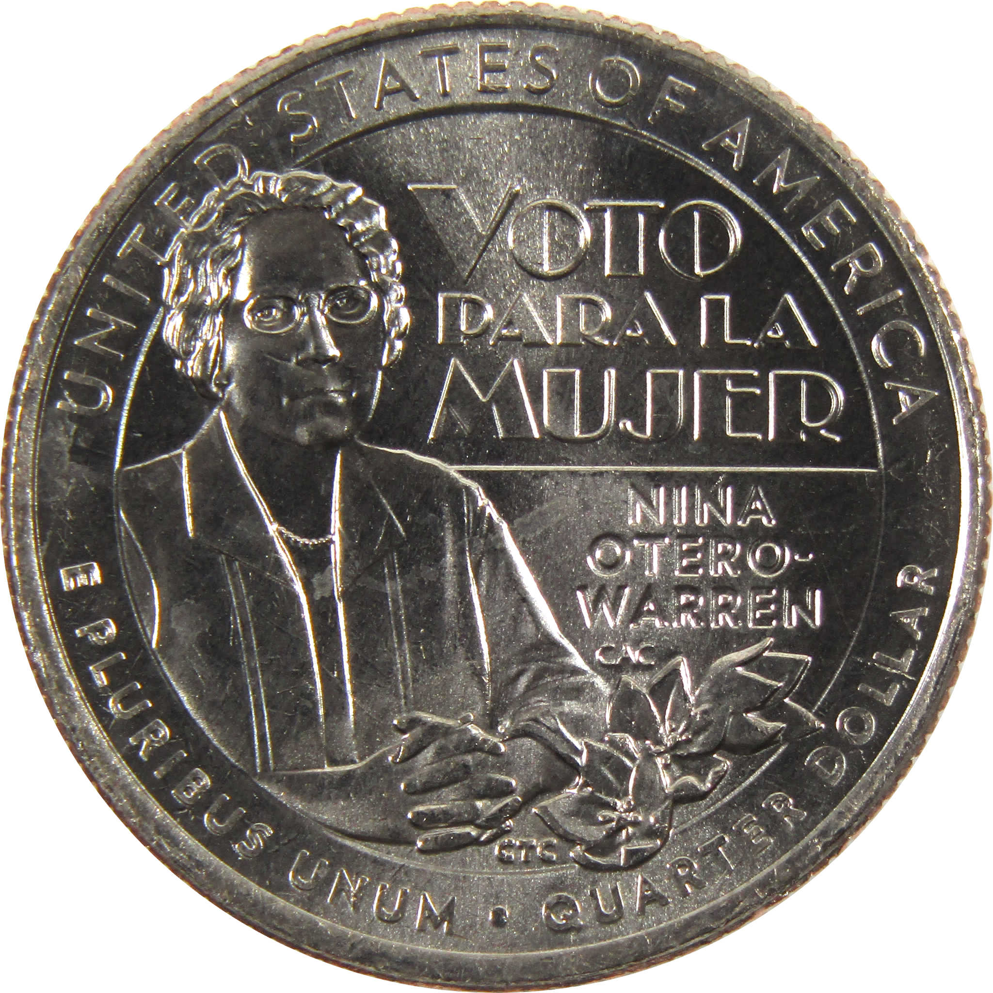 2022 P Nina Otero-Warren American Women Quarter Uncirculated Clad Coin