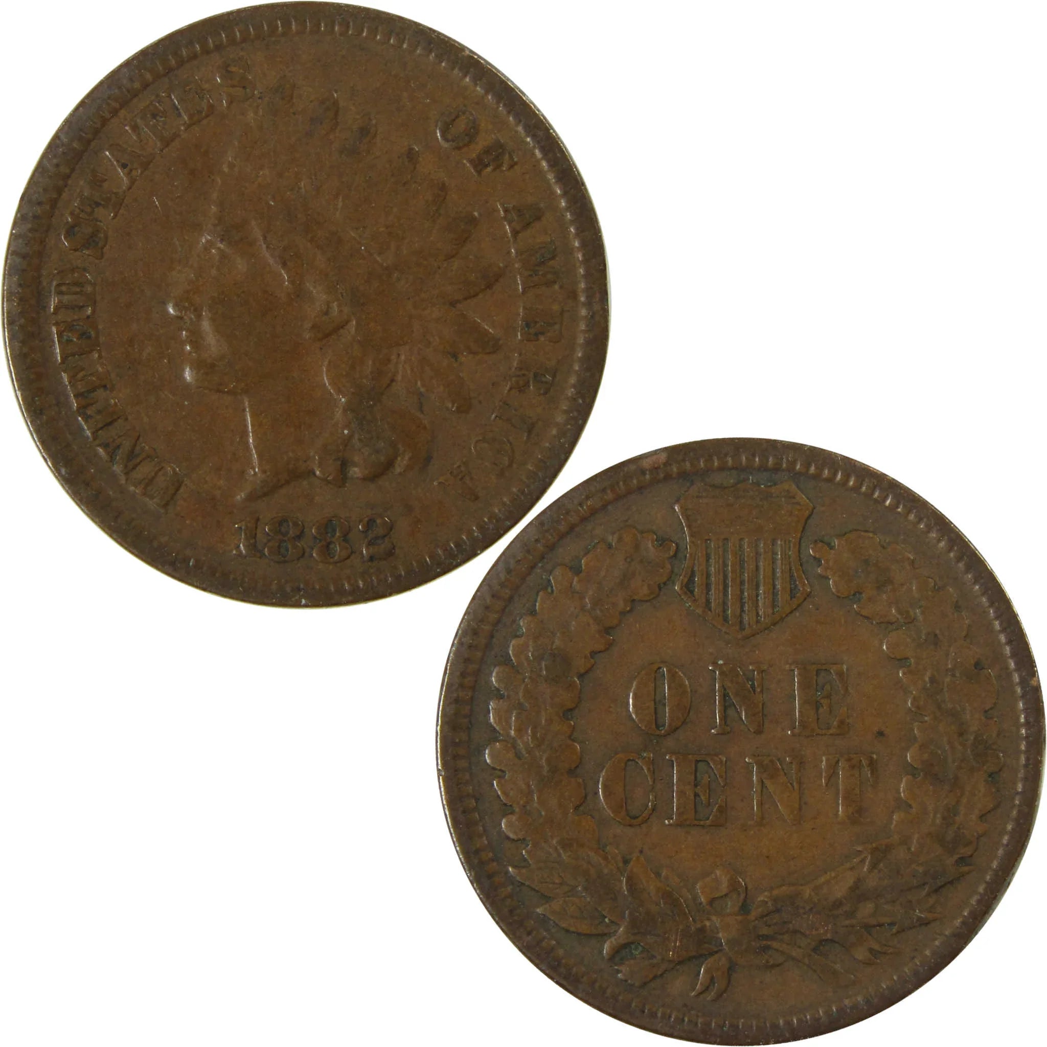 1882 Indian Head Cent VG Very Good Penny 1c Coin SKU:I27014