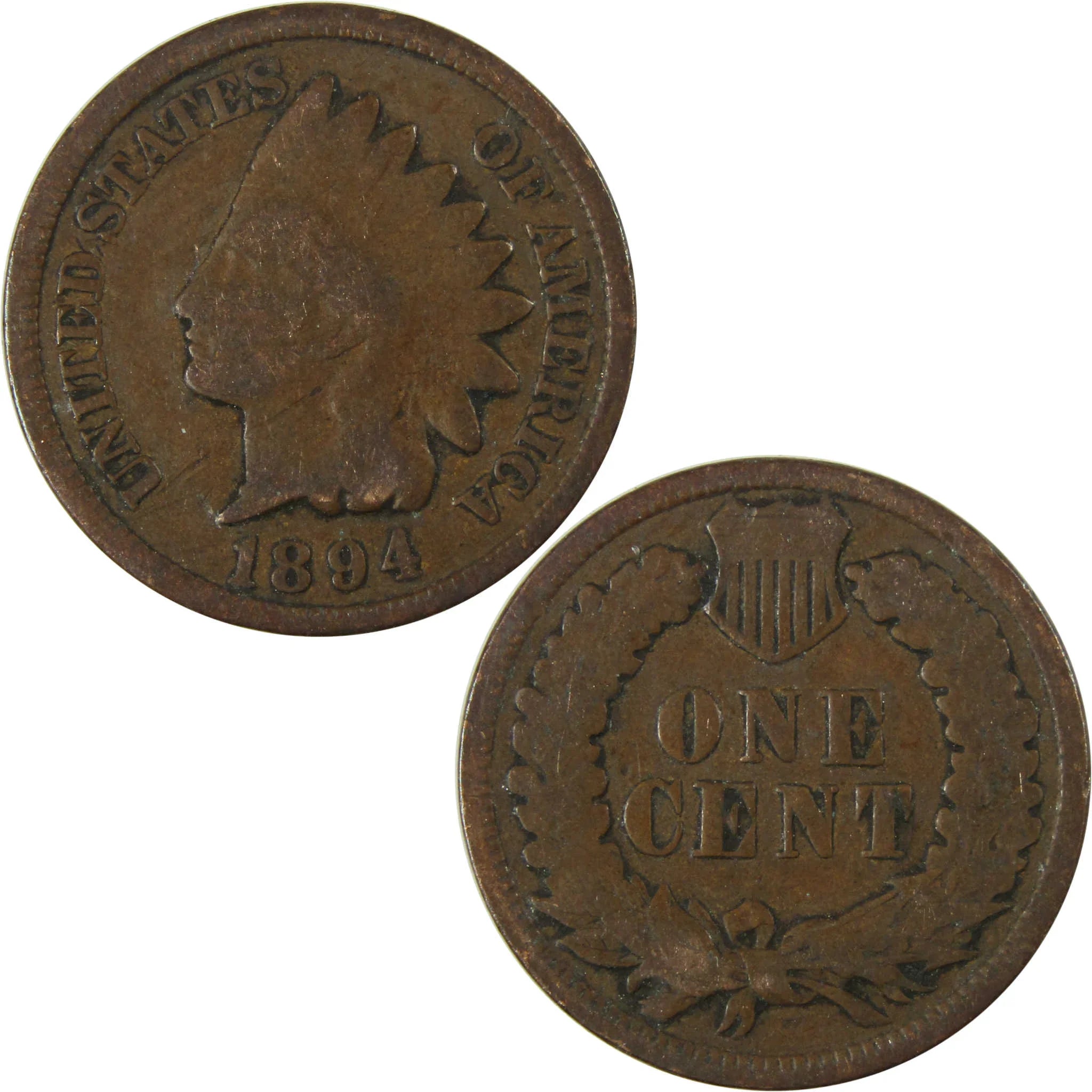 1894 Indian Head Cent G Good Details Penny 1c Coin SKU:I26550
