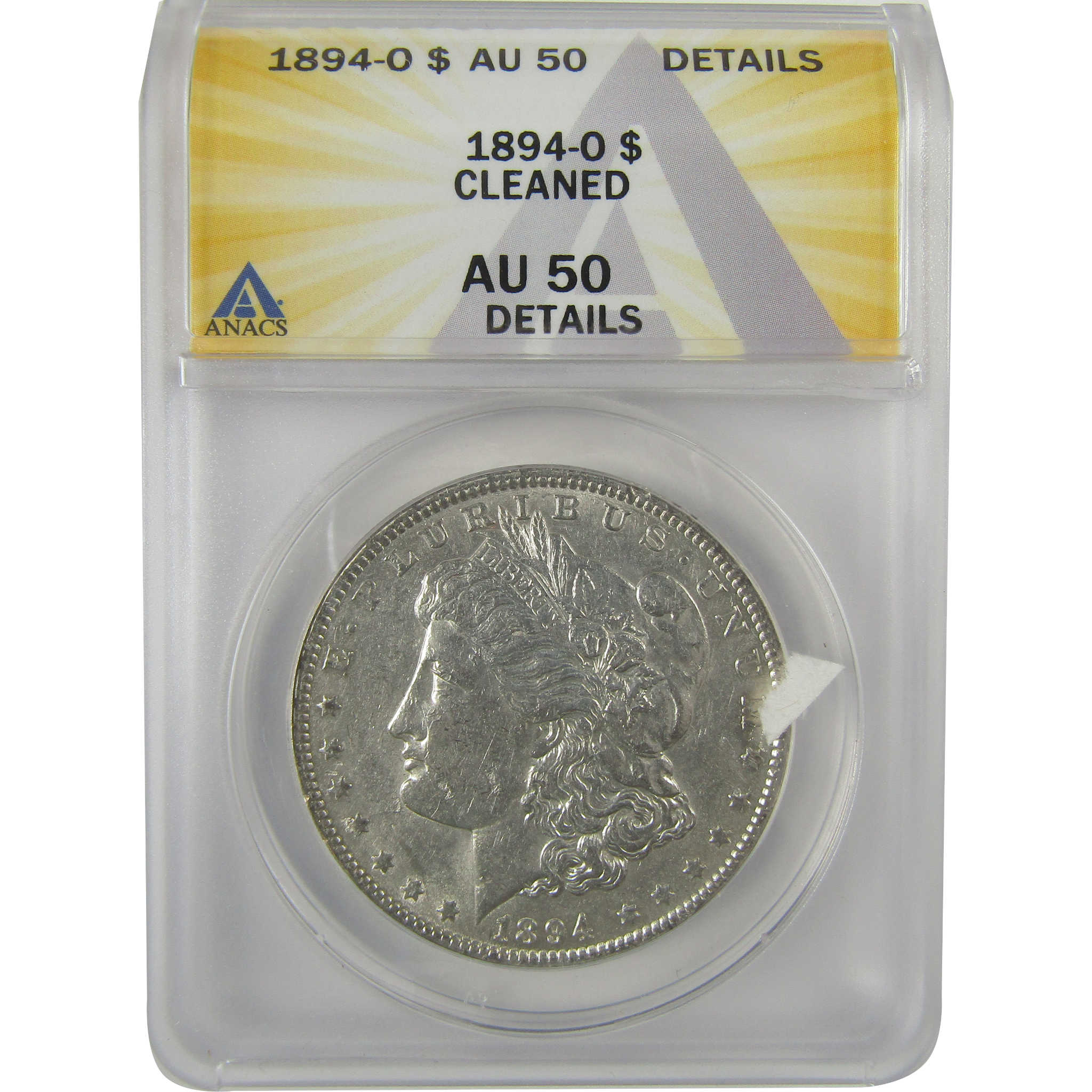 1894 O Morgan Dollar AU 50 Details ANACS Silver $1 Coin SKU:I19341 - Morgan coin - Morgan silver dollar - Morgan silver dollar for sale - Profile Coins & Collectibles