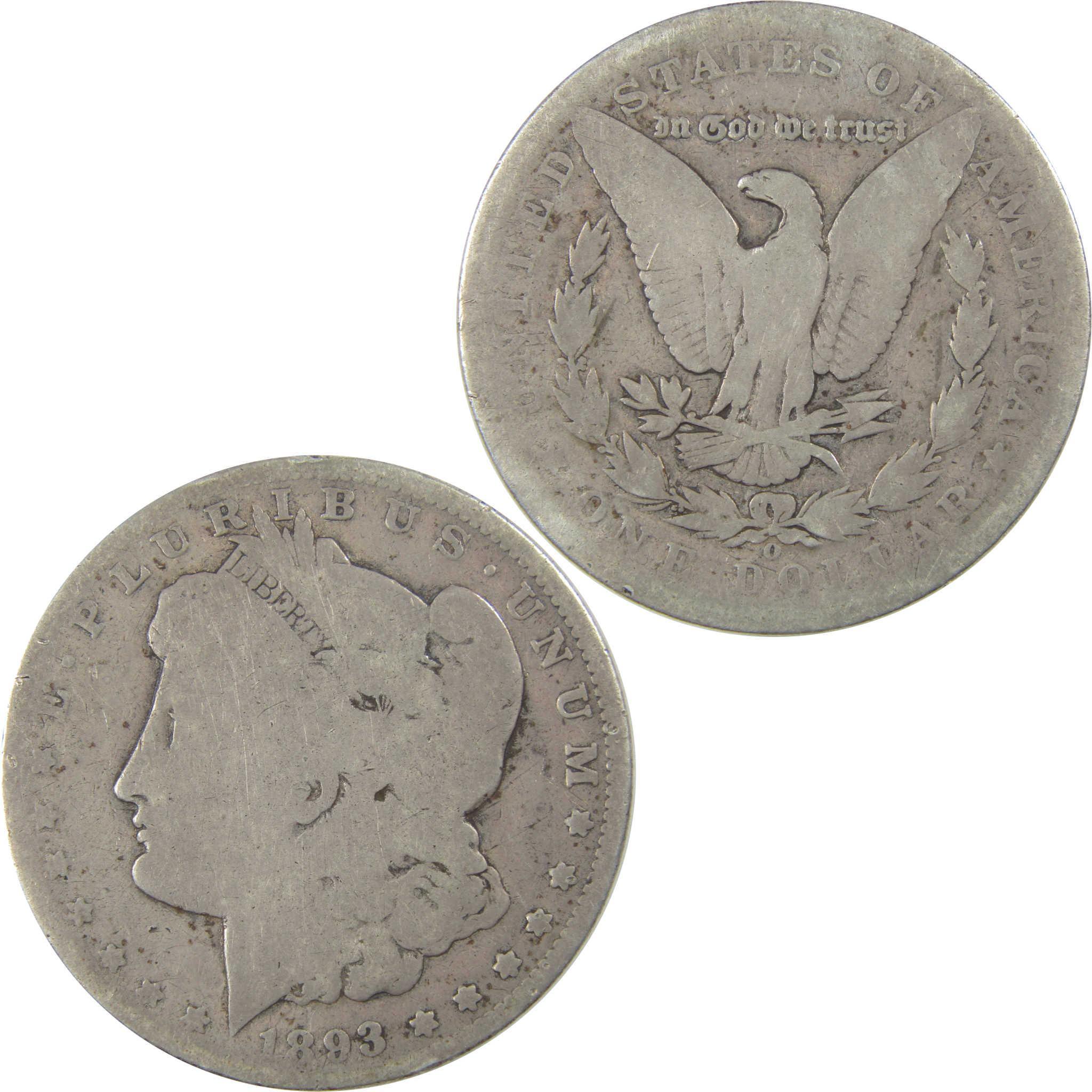 1893 O Morgan Silver Dollar G Good $1 Coin Collectible SKU:I24073 - Morgan coin - Morgan silver dollar - Morgan silver dollar for sale - Profile Coins & Collectibles