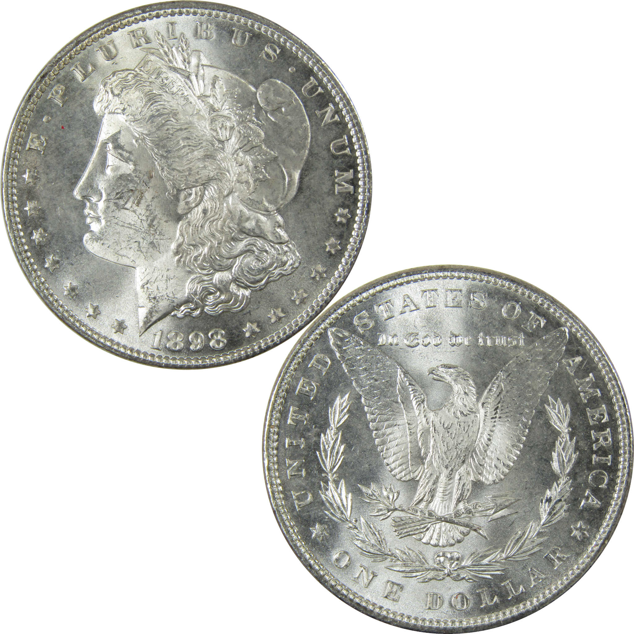 1898 Morgan Silver Dollar Uncirculated Mint State $1 Coin SKU:I27767