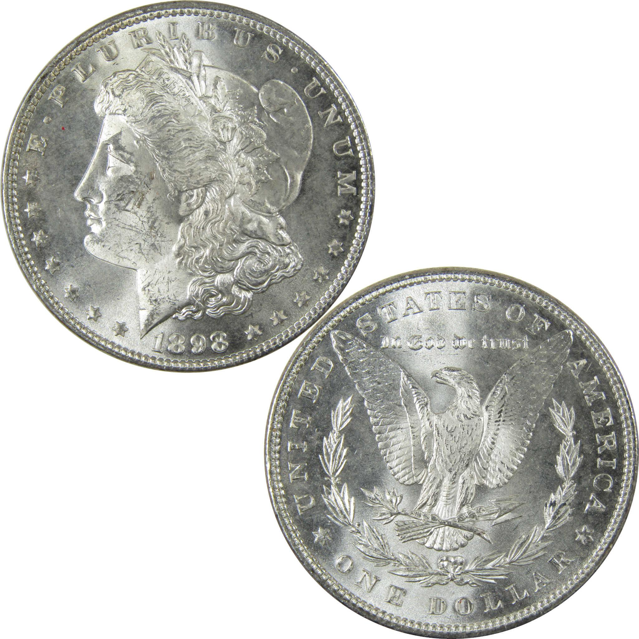 1898 Morgan Silver Dollar Uncirculated Mint State $1 Coin SKU:I27767 - Morgan coin - Morgan silver dollar - Morgan silver dollar for sale - Profile Coins & Collectibles