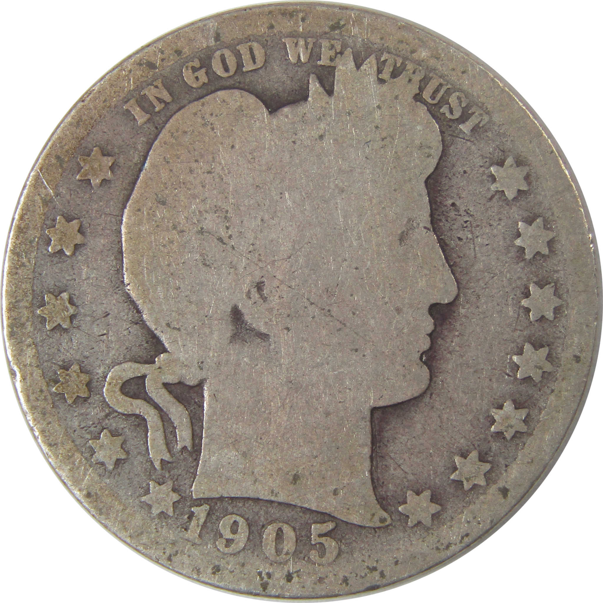 1905 O Barber Quarter AG About Good Silver 25c Coin SKU:I18033