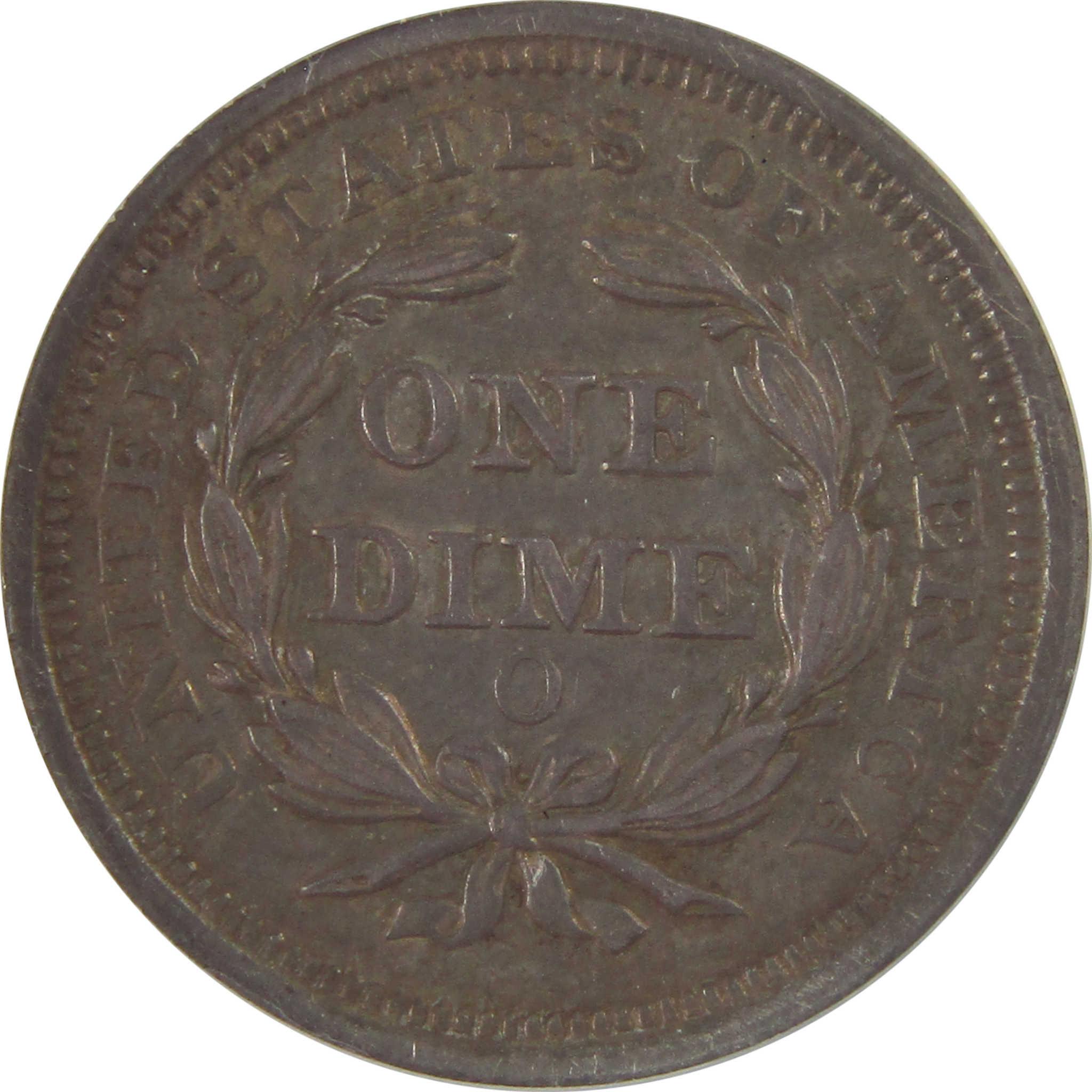 1852 O Seated Liberty Dime AU 55 ANACS Silver 10c Coin SKU:I20929