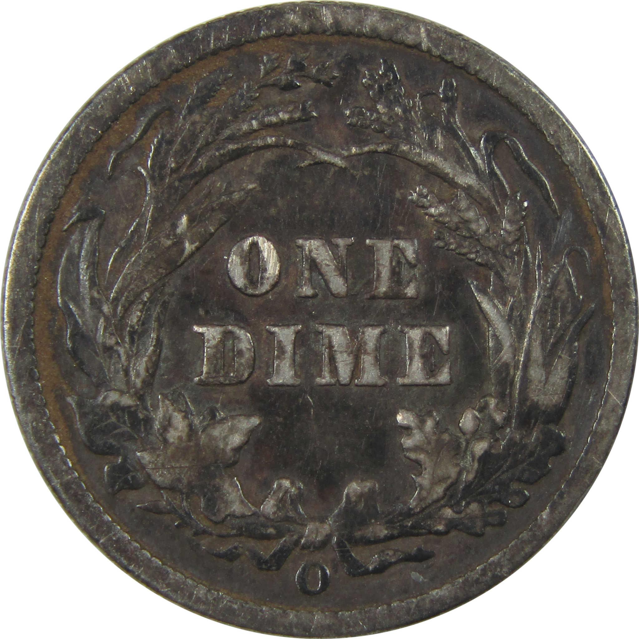 1898 O Barber Silver Dime F Fine 10c Coin Collectible SKU:I24039