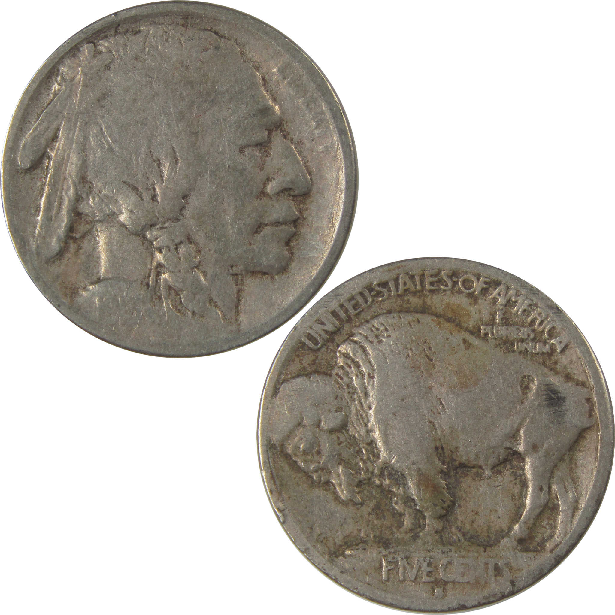 1913 S Type 1 Indian Head Buffalo Nickel F Fine Details SKU:I22913