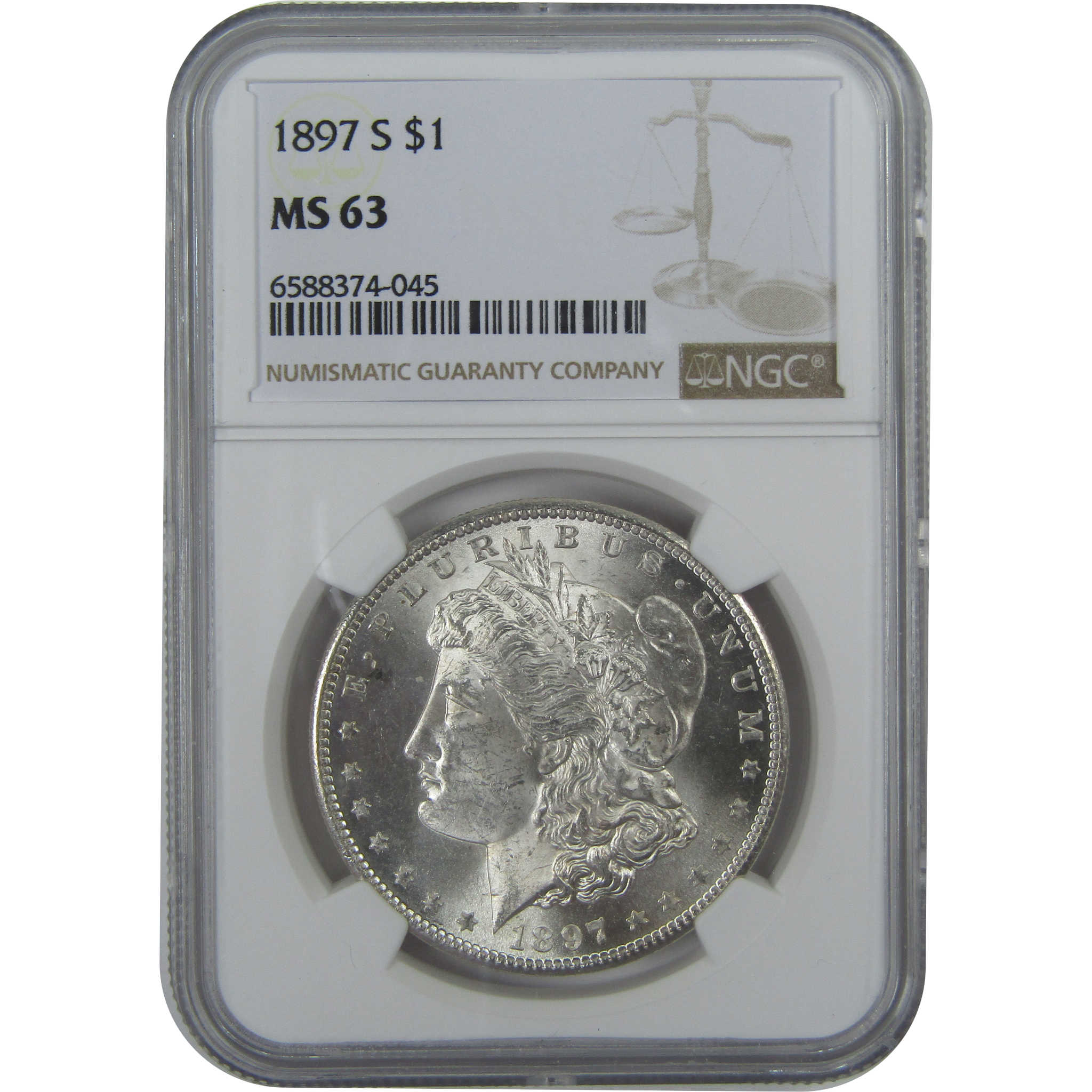 1897 S Morgan Dollar MS 63 NGC Silver $1 Uncirculated Coin SKU:I15816 - Morgan coin - Morgan silver dollar - Morgan silver dollar for sale - Profile Coins & Collectibles