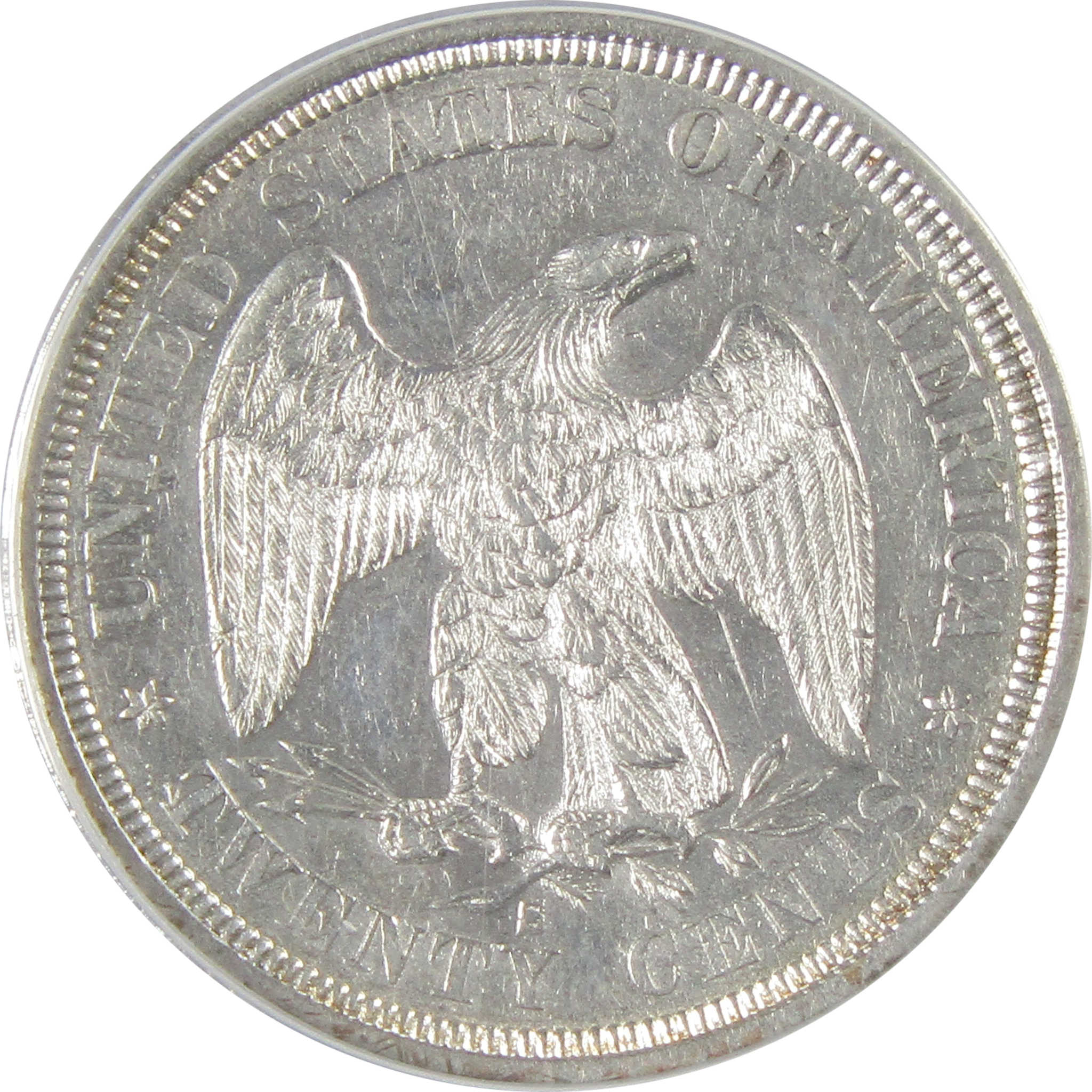 1875 S Seated Liberty Twenty Cent Piece AU 55 ANACS Silver SKU:CP142