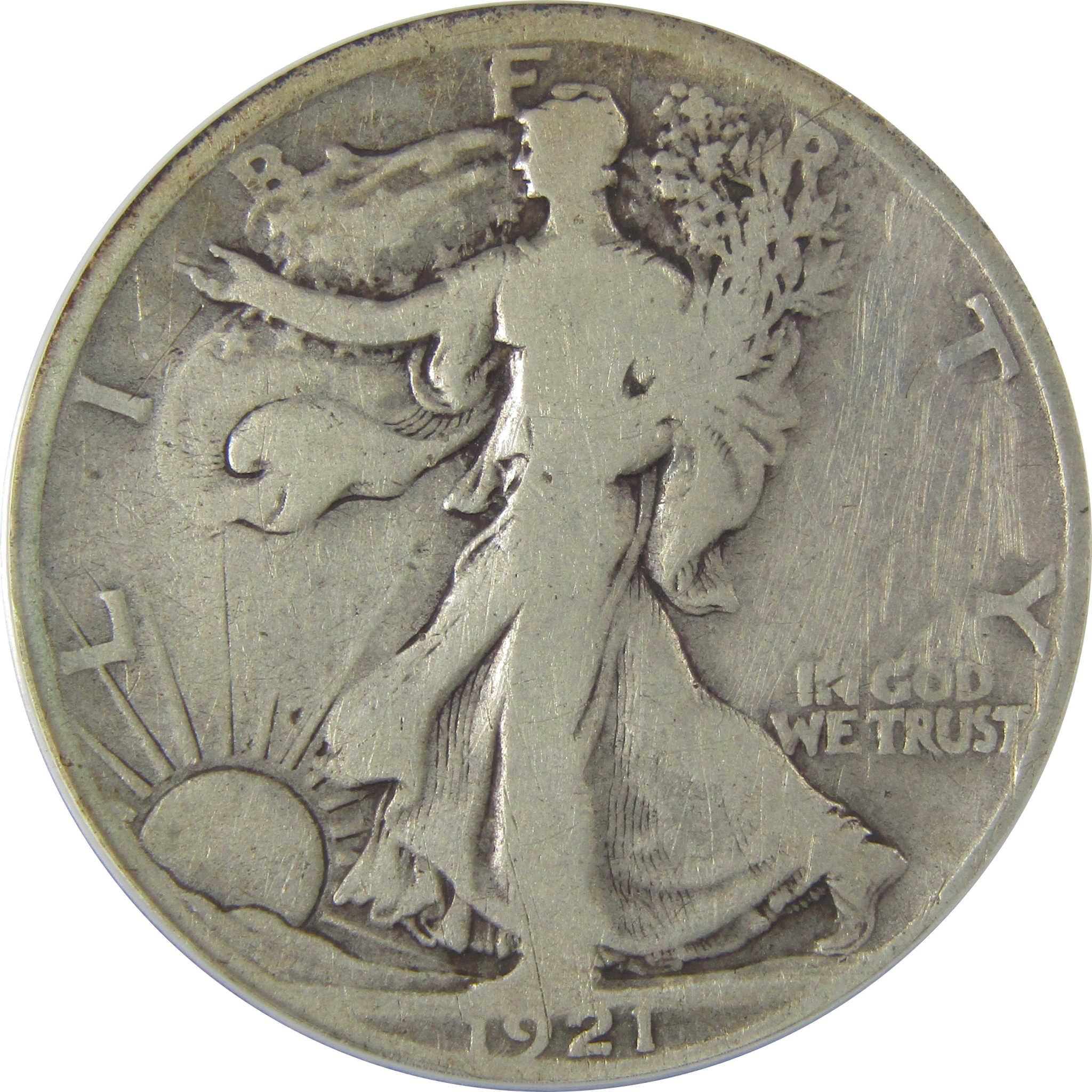 1921 D Liberty Walking Half Dollar G 6 Details ANACS SKU:CPC1146