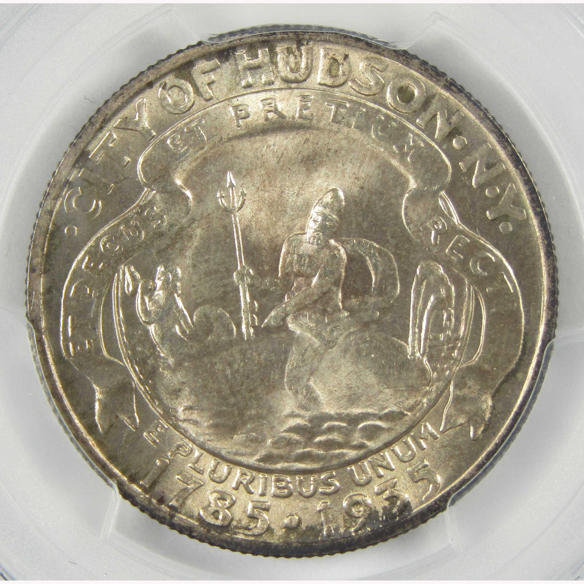 1935 Hudson New York Commemorative Silver Half Dollar MS 65 PCGS Coin