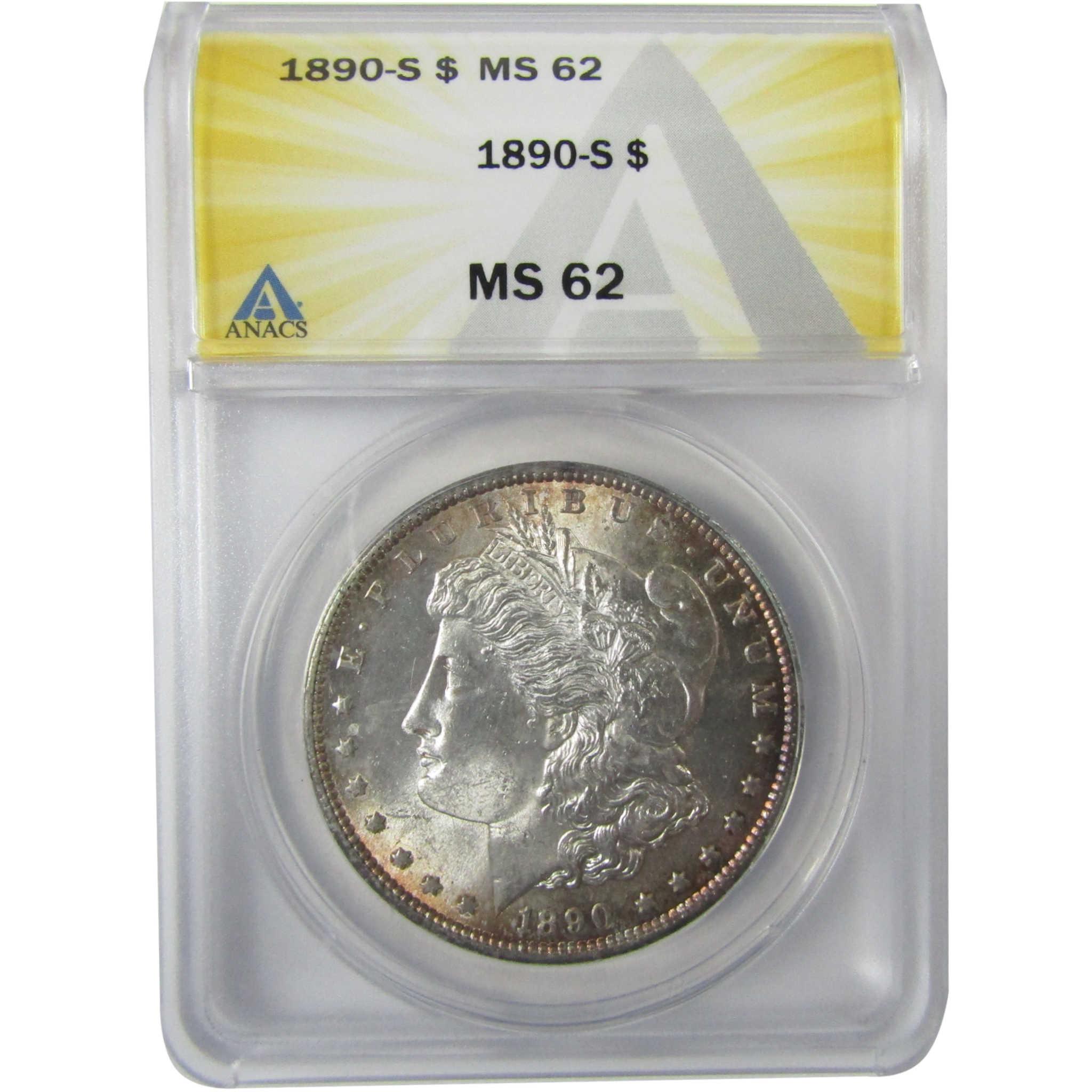 1890 S Morgan Silver Dollar MS 62 ANACS Uncirculated SKU:I27954 - Morgan coin - Morgan silver dollar - Morgan silver dollar for sale - Profile Coins & Collectibles