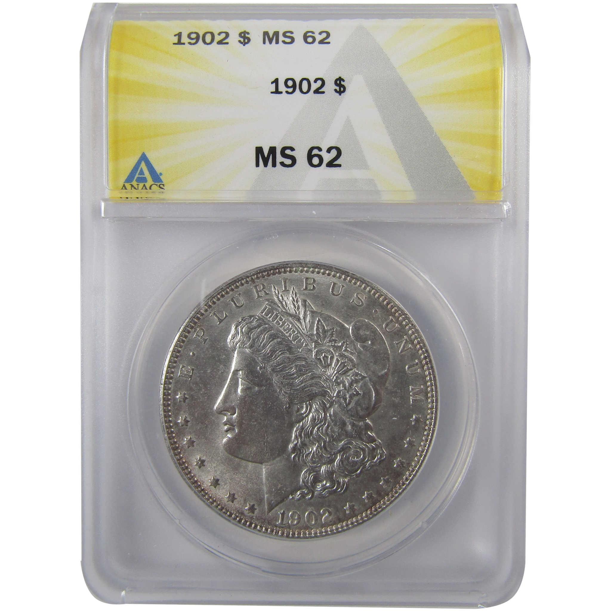 1902 Morgan Silver Dollar MS 62 ANACS Uncirculated $1 Coin SKU:I25667 - Morgan coin - Morgan silver dollar - Morgan silver dollar for sale - Profile Coins & Collectibles