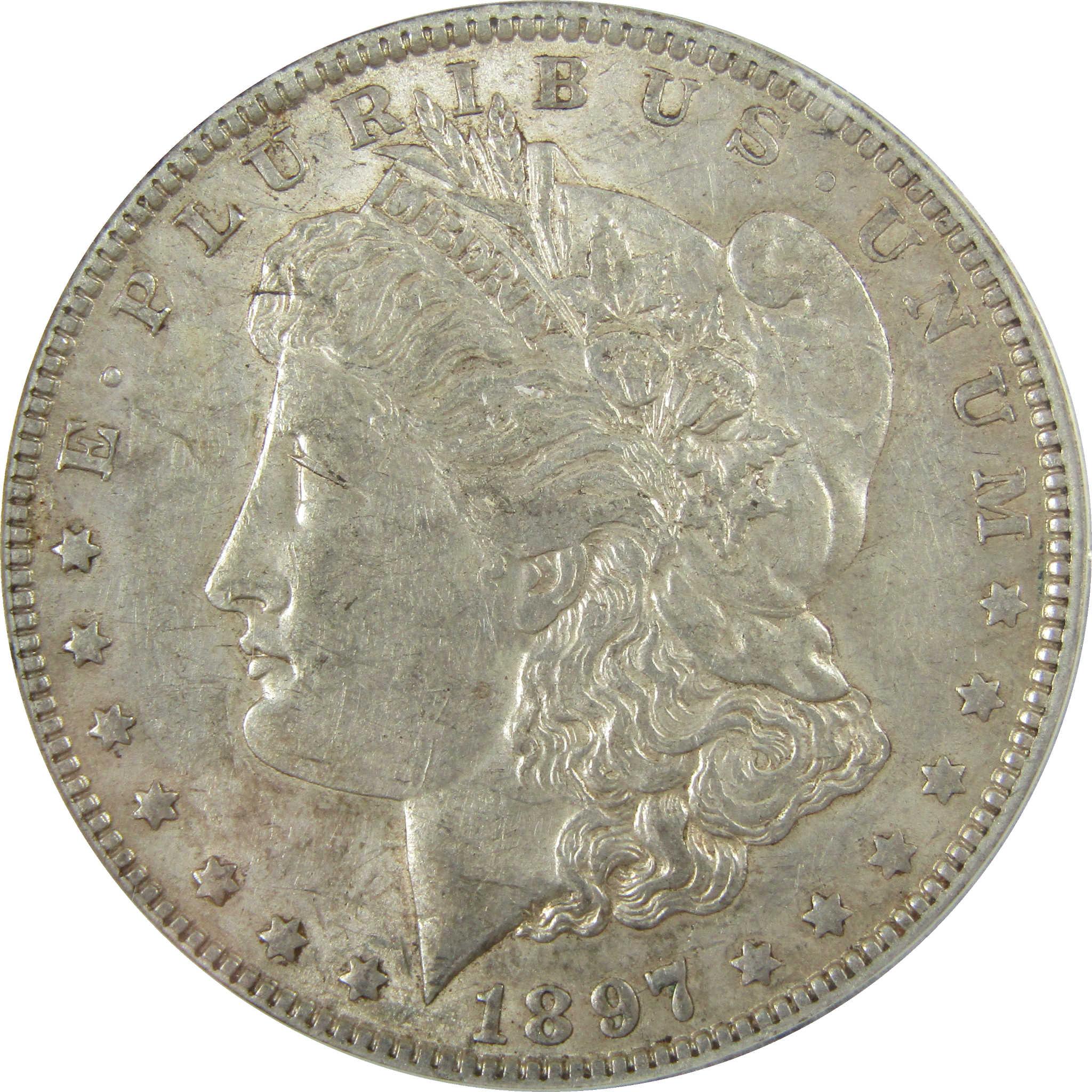 1897 O Morgan Silver Dollar AU 50 Details ANACS $1 Coin SKU:I28051 - Morgan coin - Morgan silver dollar - Morgan silver dollar for sale - Profile Coins & Collectibles
