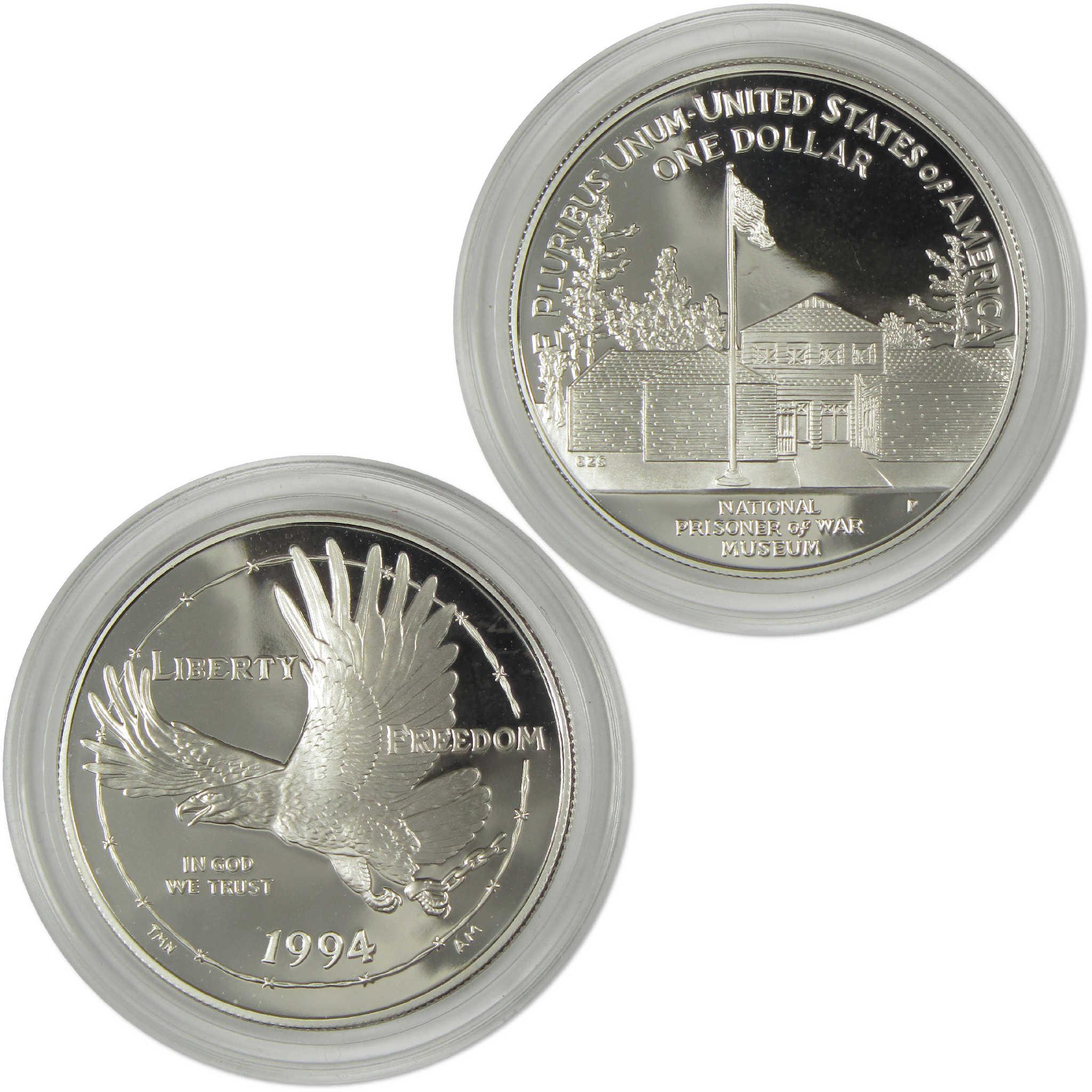 1994 P U.S. Prisoner of War Museum Commemorative Silver Dollar Proof