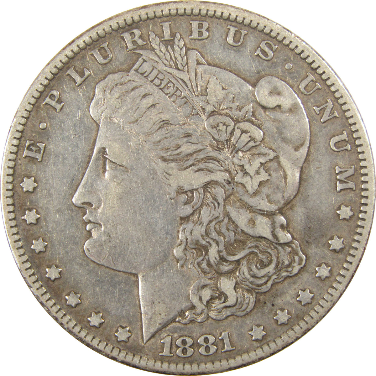 1881 CC Morgan Silver Dollar VF Very Fine $1 Coin SKU:I29315