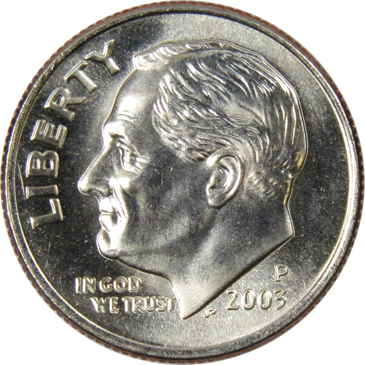 2003 P Roosevelt Dime Clad Uncirculated Mint State 10c Coin