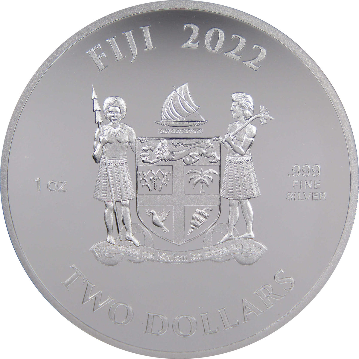 2022 Fiji $2 1 oz Silver Gingerbread House BU Uncirculated Proof-Like