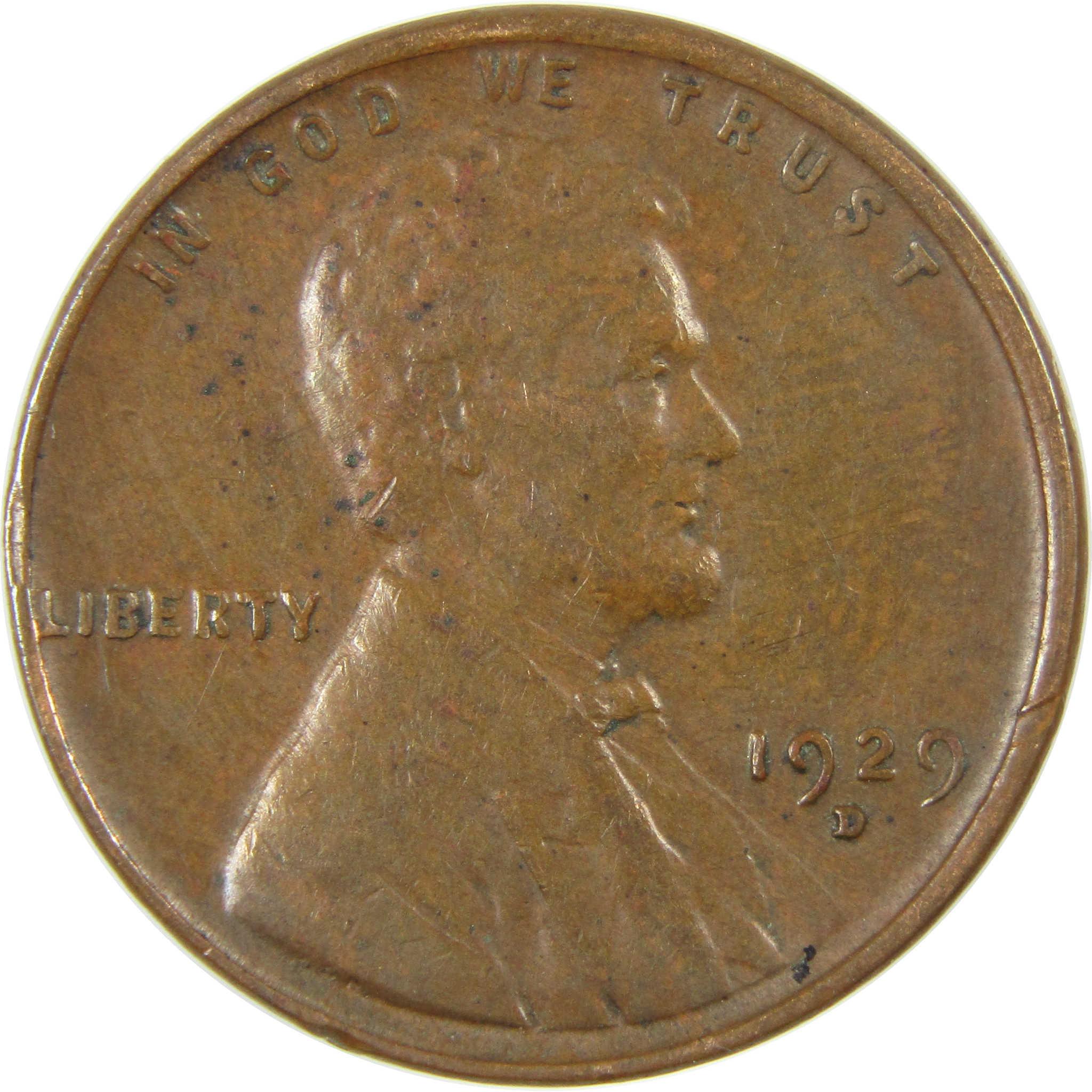 1929 D Lincoln Wheat Cent VF Very Fine Penny 1c Coin SKU:I27279