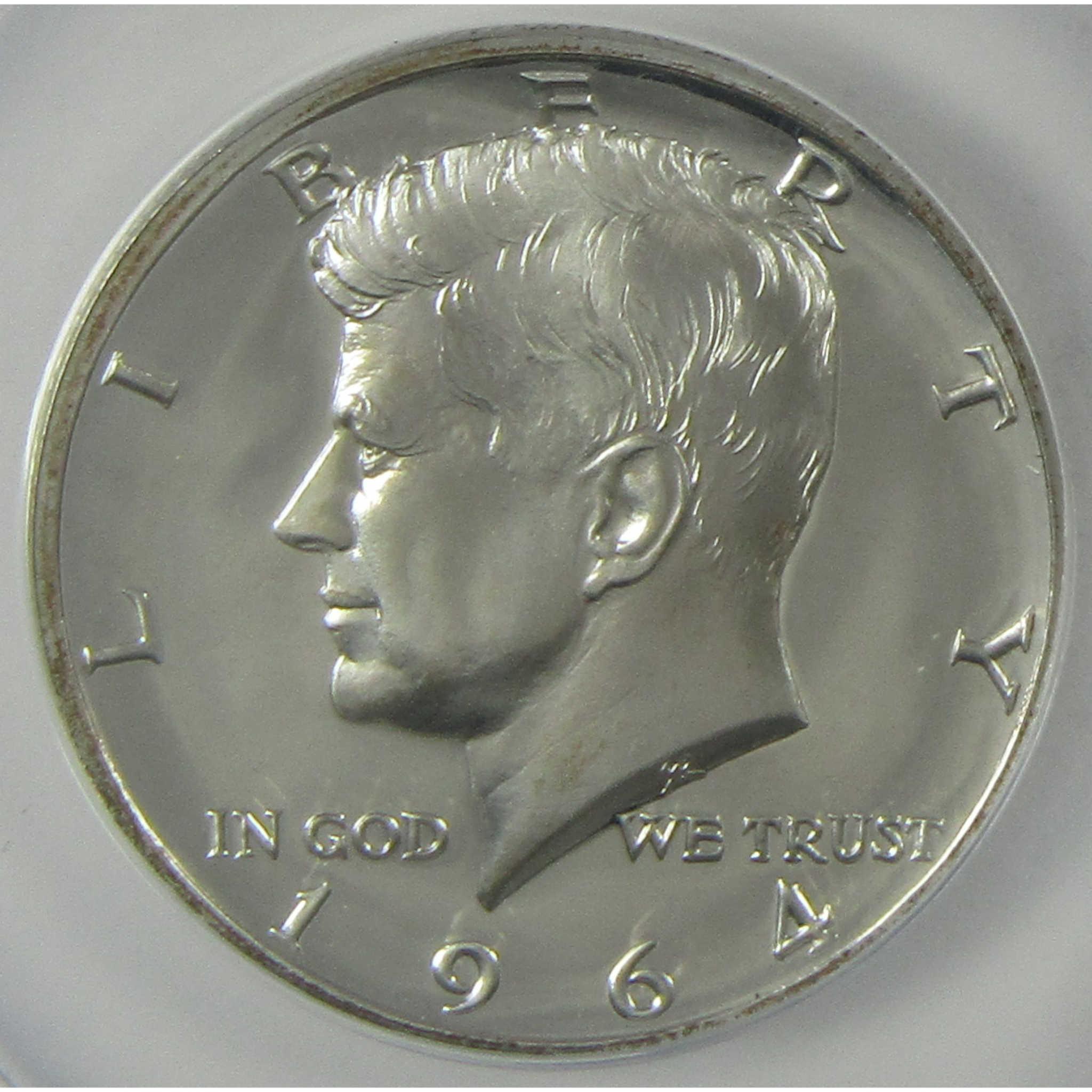 1964 Accented Hair Kennedy Silver 50c PF 66 DCAM ANACS SKU:I25038
