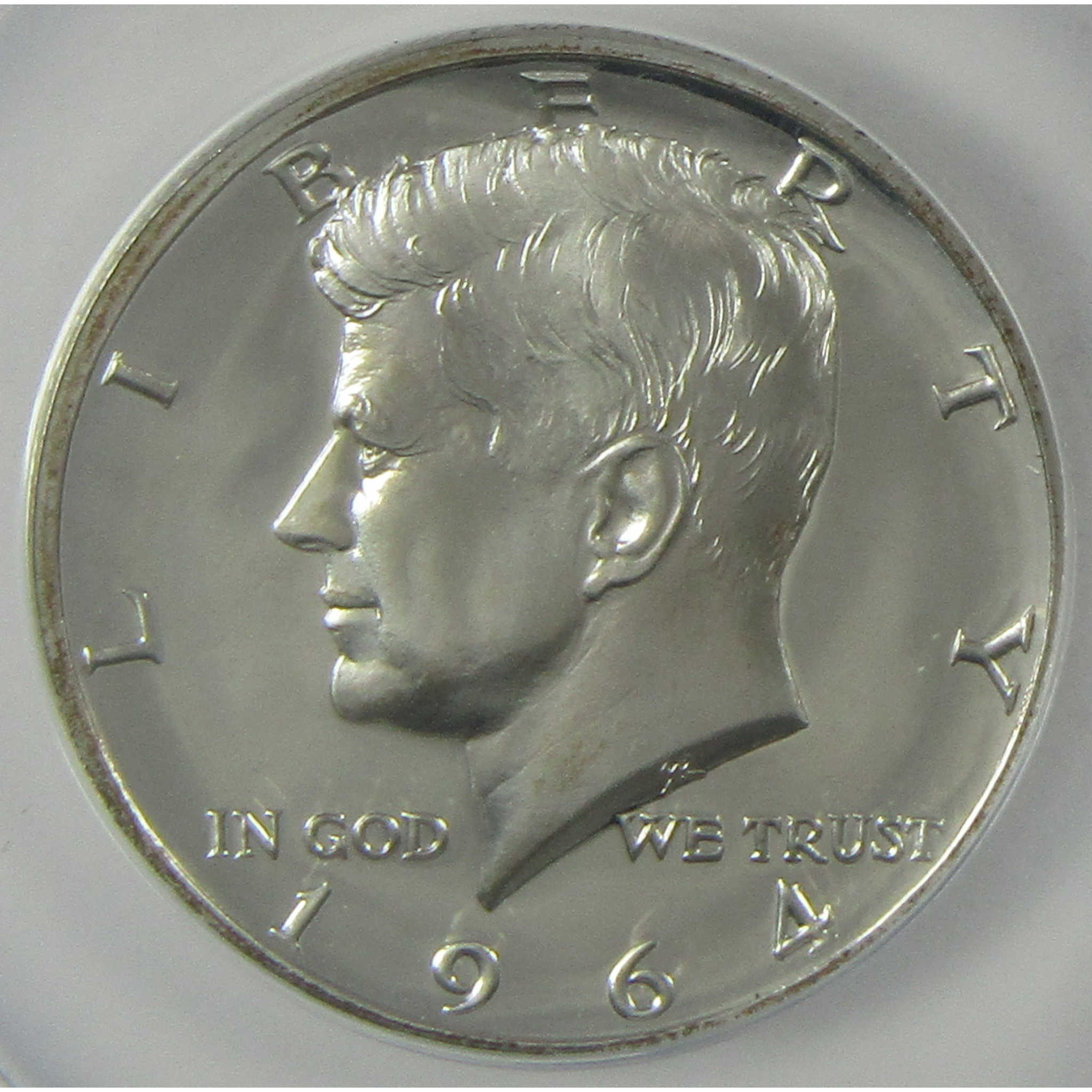 1964 Accented Hair Kennedy Silver 50c PF 66 DCAM ANACS SKU:I25038