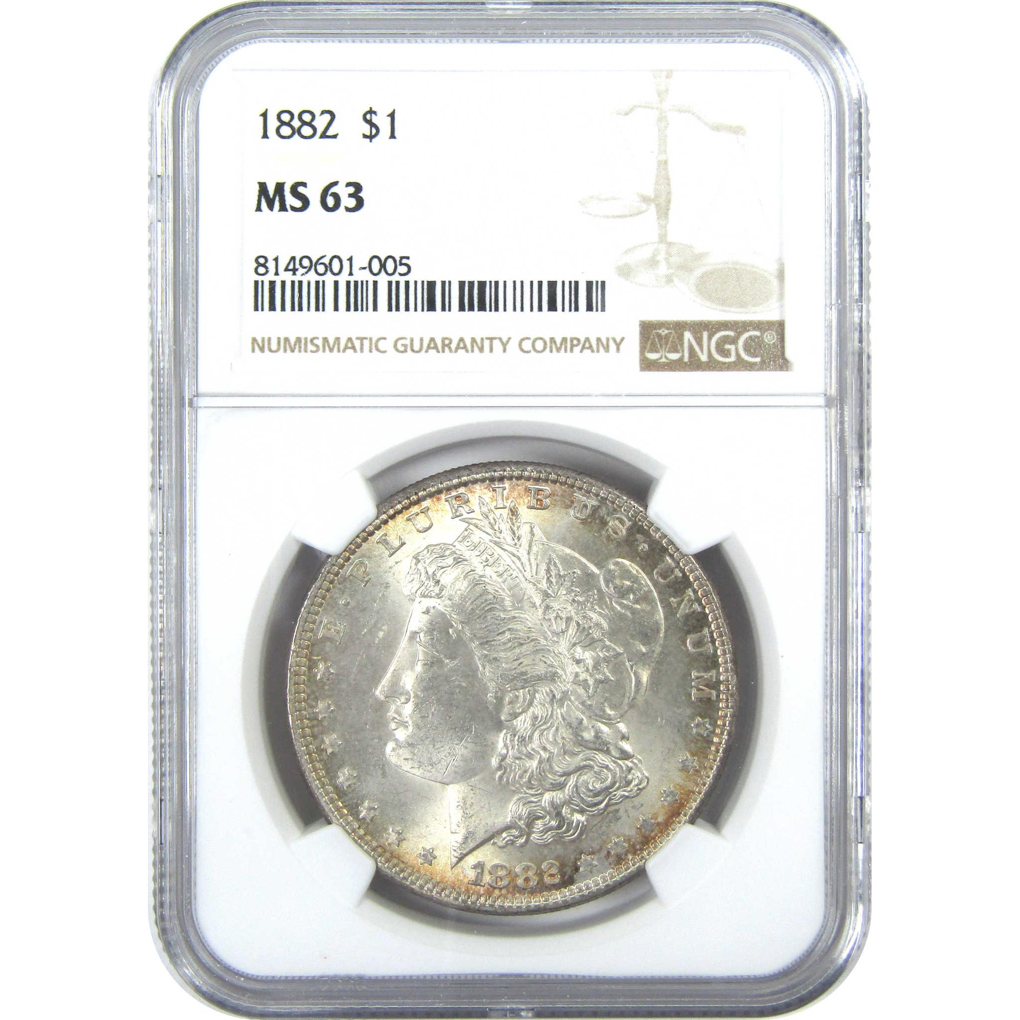 1882 Morgan Dollar MS 63 NGC Silver $1 Uncirculated Coin SKU:I15926 - Morgan coin - Morgan silver dollar - Morgan silver dollar for sale - Profile Coins & Collectibles