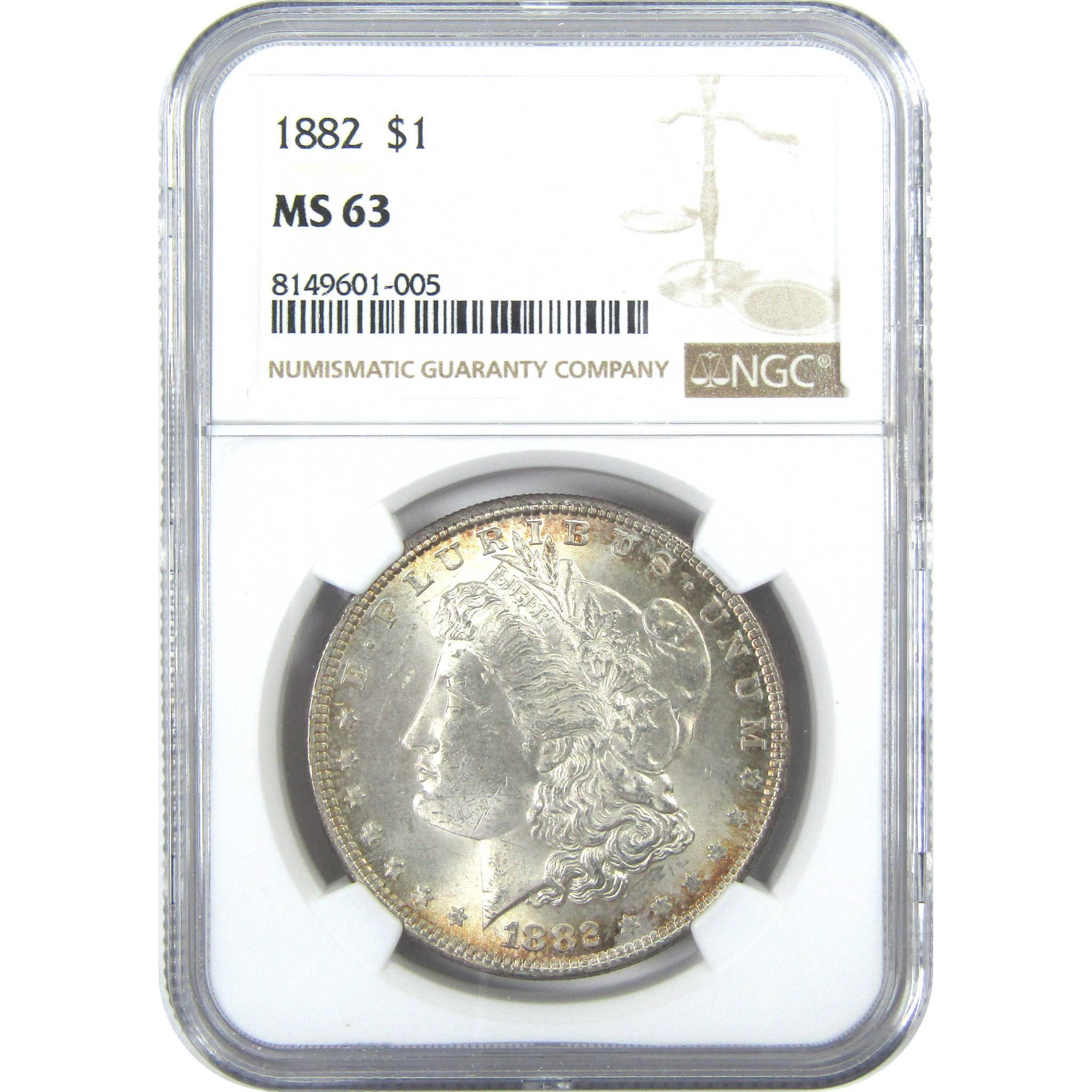 1882 Morgan Dollar MS 63 NGC Silver $1 Uncirculated Coin SKU:I15926 - Morgan coin - Morgan silver dollar - Morgan silver dollar for sale - Profile Coins & Collectibles