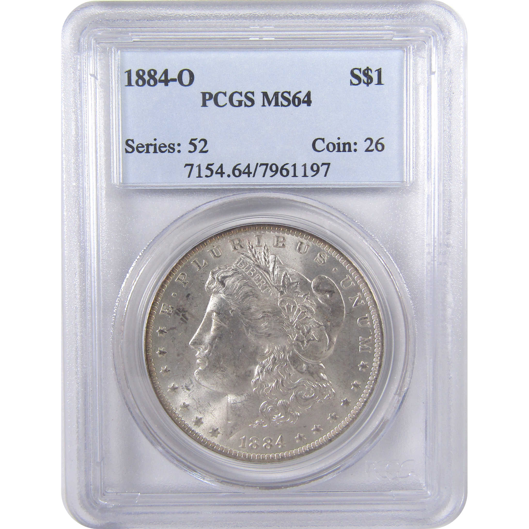 1884 O Morgan Dollar MS 64 PCGS Silver Uncirculated Toned SKU:I18350
