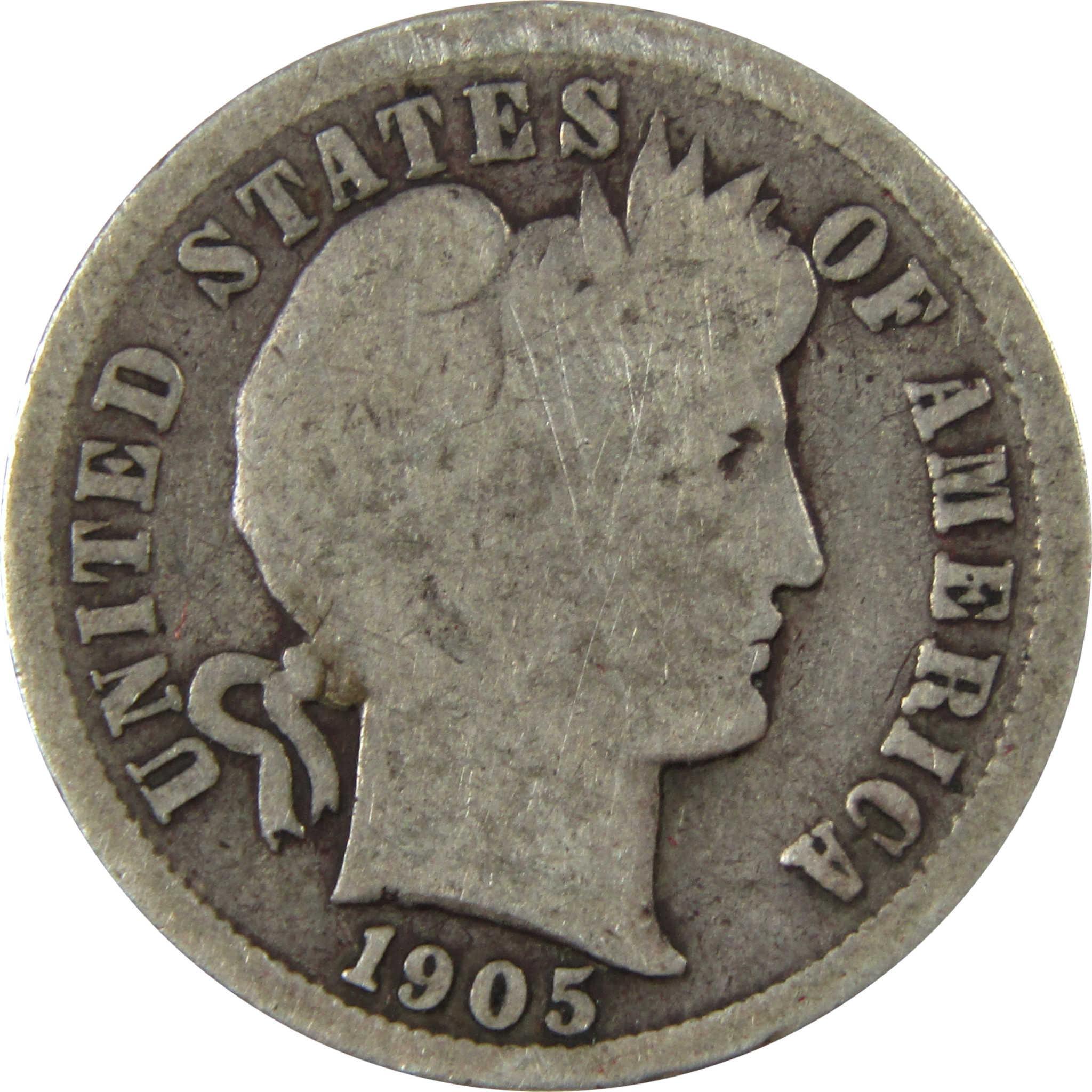 1905 O Micro O Barber Silver Dime G Good 10c Coin SKU:I26633
