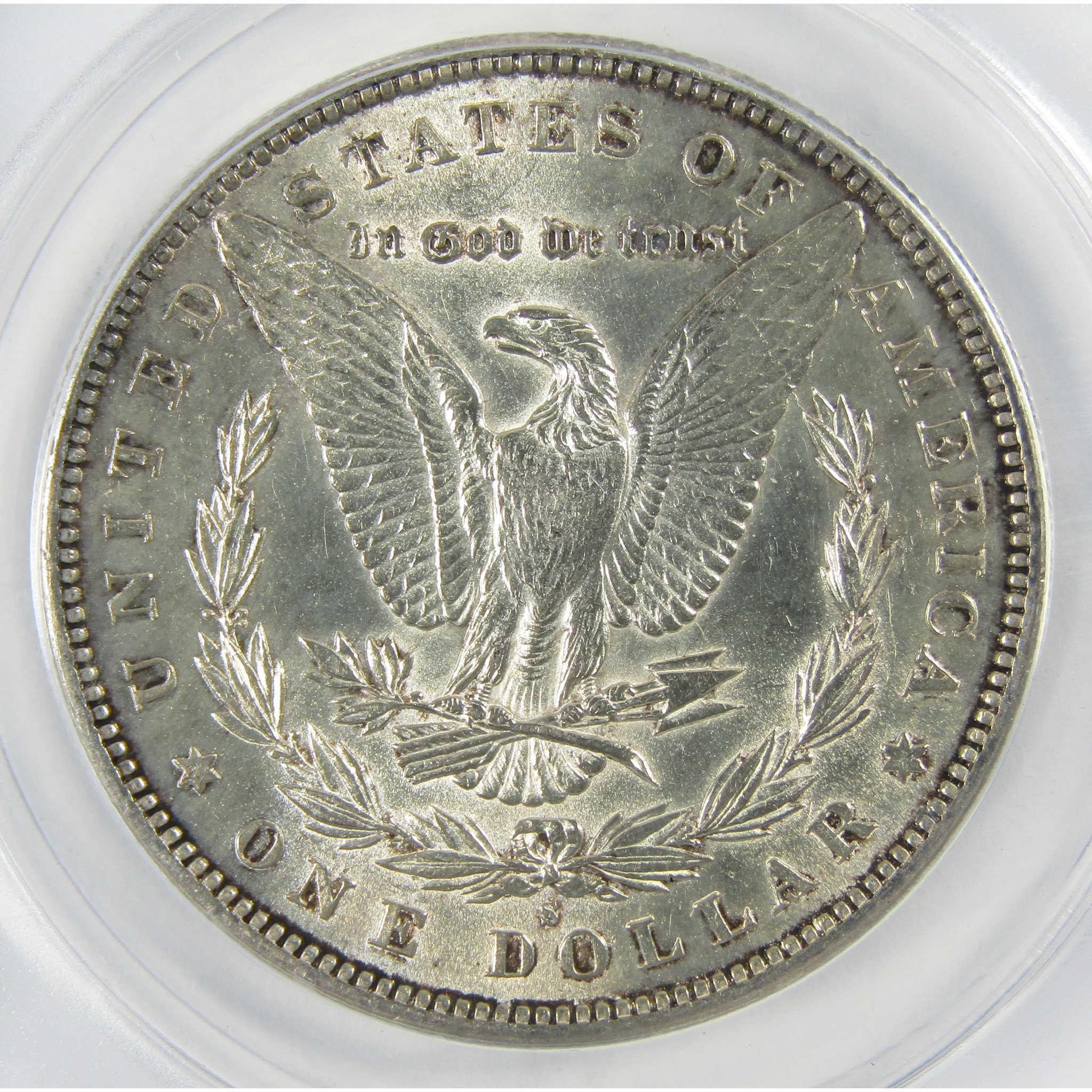 1890 S Morgan Silver Dollar AU 58 ANACS $1 Coin SKU:I25655 - Morgan coin - Morgan silver dollar - Morgan silver dollar for sale - Profile Coins & Collectibles
