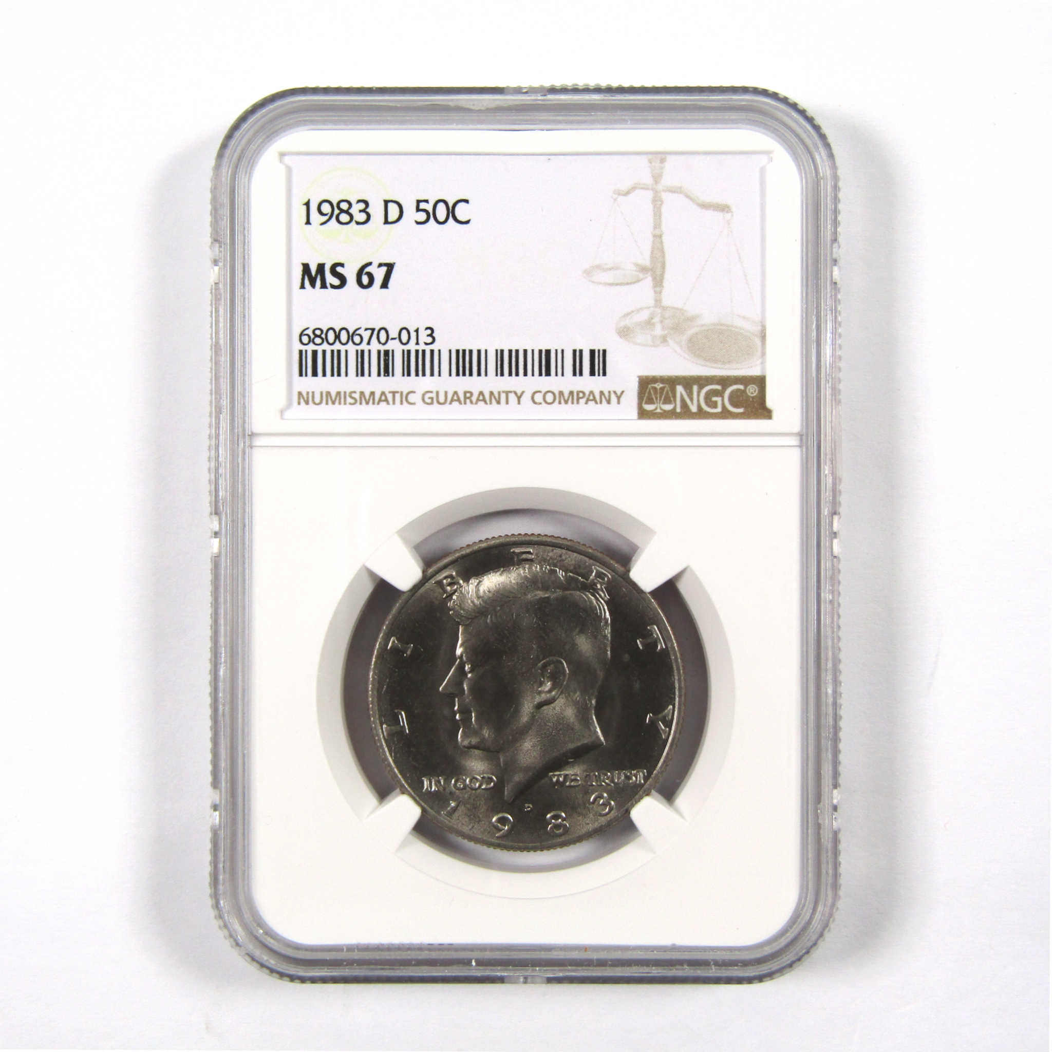 1983 D Kennedy Half Dollar MS 67 NGC Clad 50c Uncirculated SKU:I9770