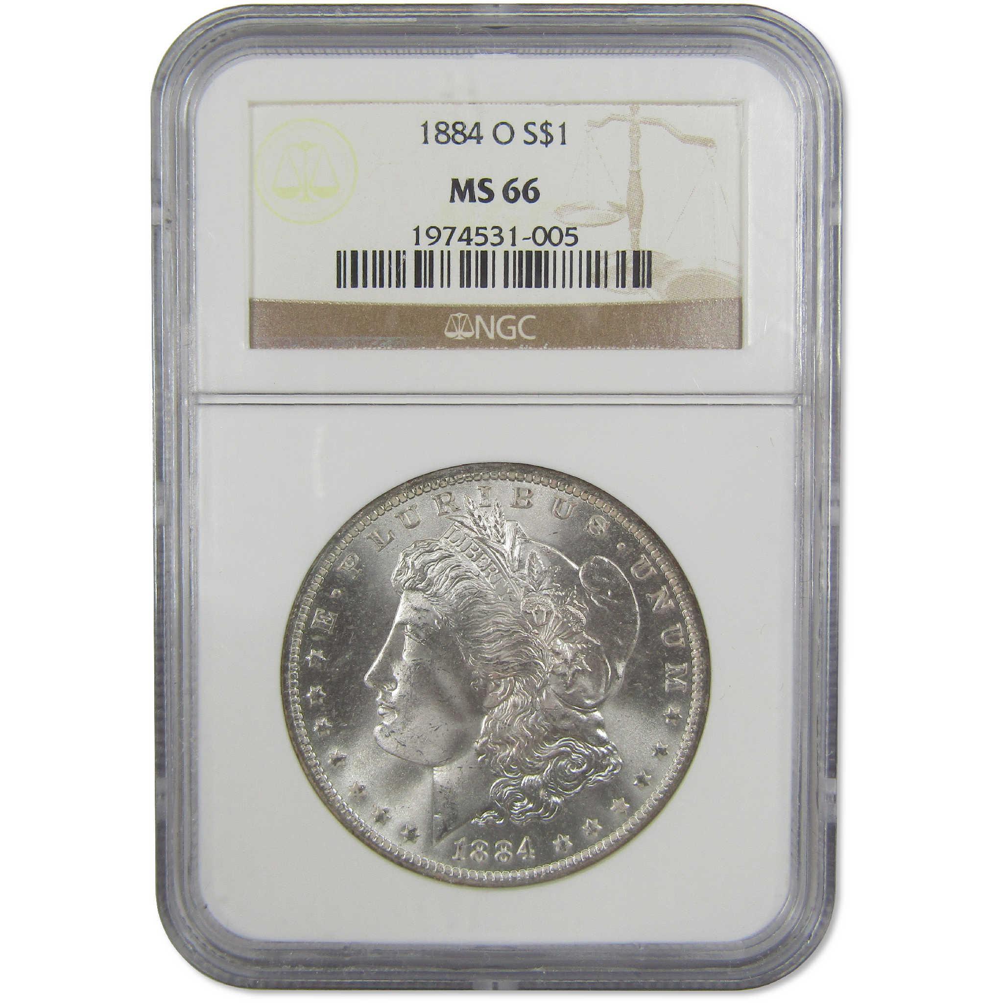 1884 O Morgan Dollar MS 66 NGC Silver Uncirculated $1 Coin - Morgan coin - Morgan silver dollar - Morgan silver dollar for sale - Profile Coins & Collectibles