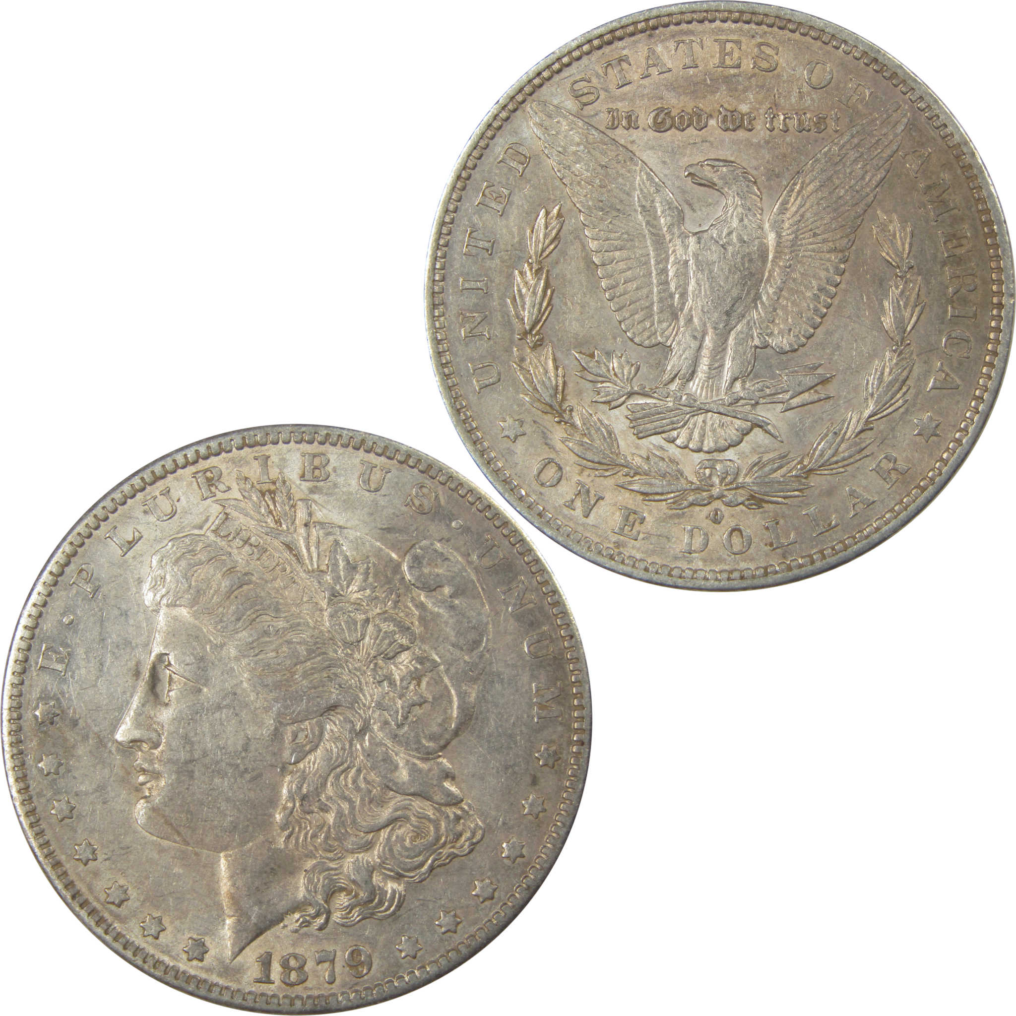 1879 O Morgan Dollar AU About Uncirculated Silver $1 Coin SKU:I21526 - Morgan coin - Morgan silver dollar - Morgan silver dollar for sale - Profile Coins & Collectibles