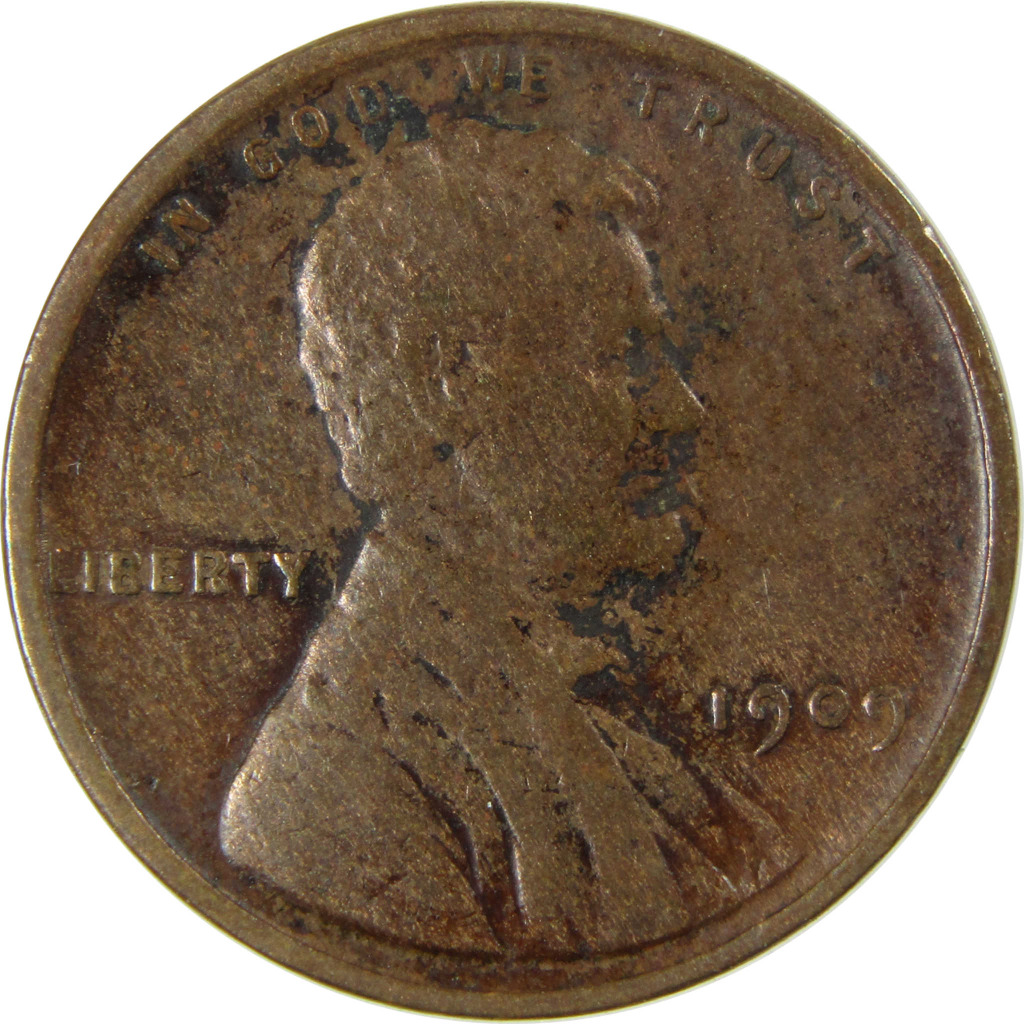 1909 VDB Lincoln Wheat Cent VG Very Good Details Penny SKU:I26316