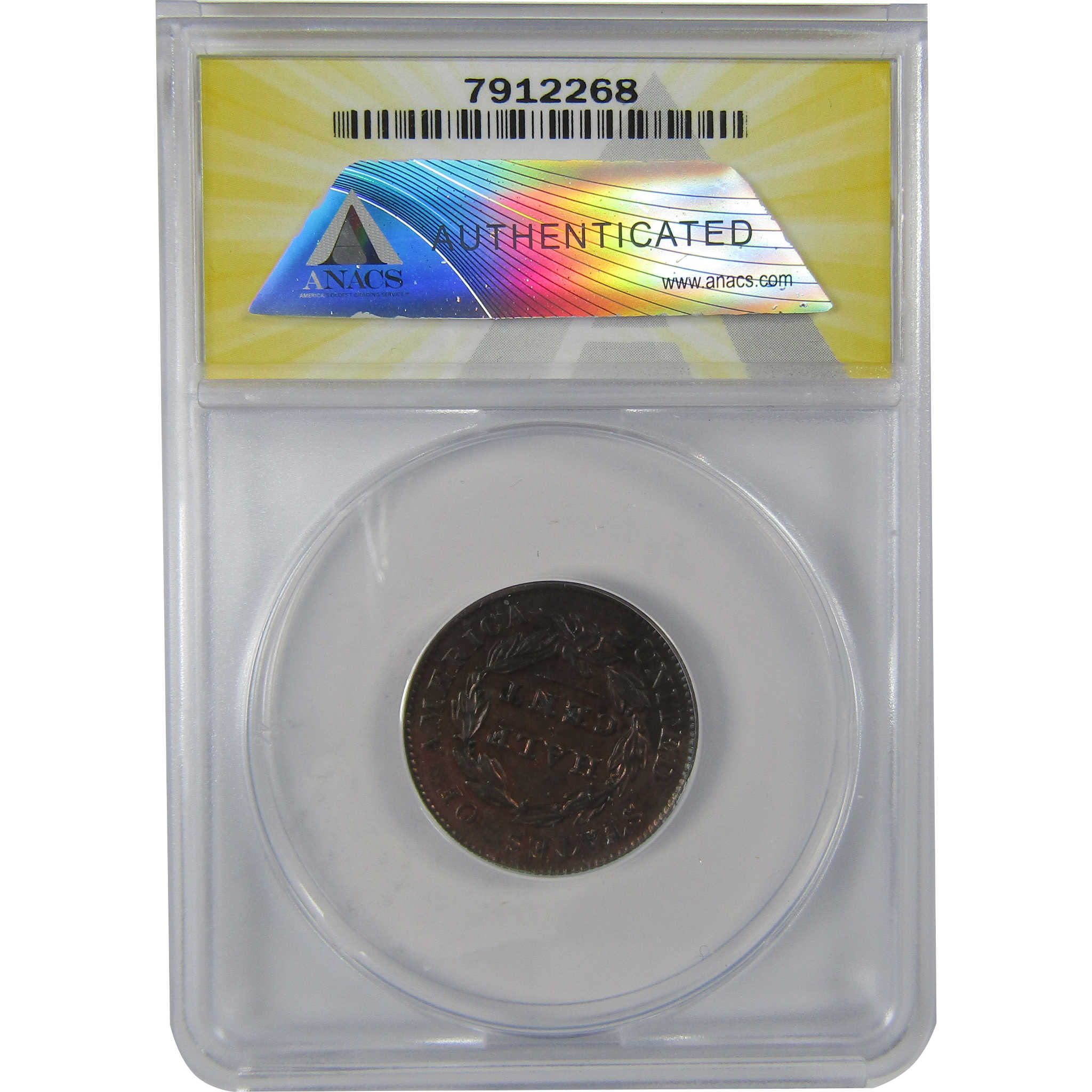 1828 13 Stars Classic Head Half Cent AU 50 Details ANACS SKU:CPC1130