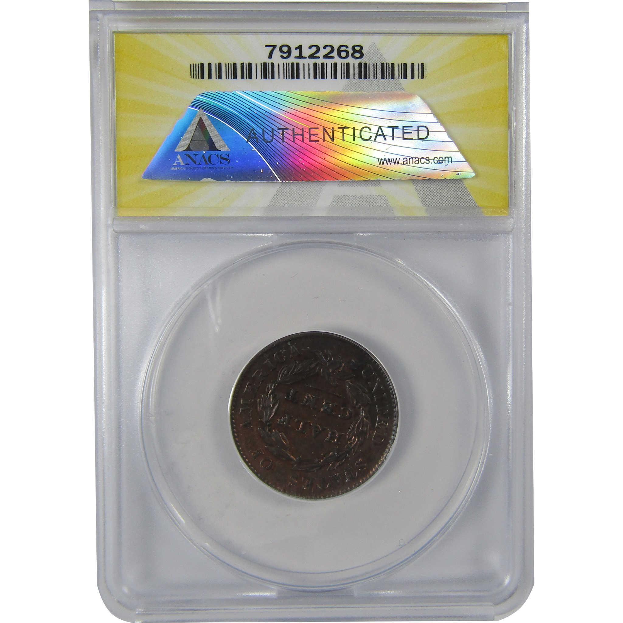 1828 13 Stars Classic Head Half Cent AU 50 Details ANACS SKU:CPC1130