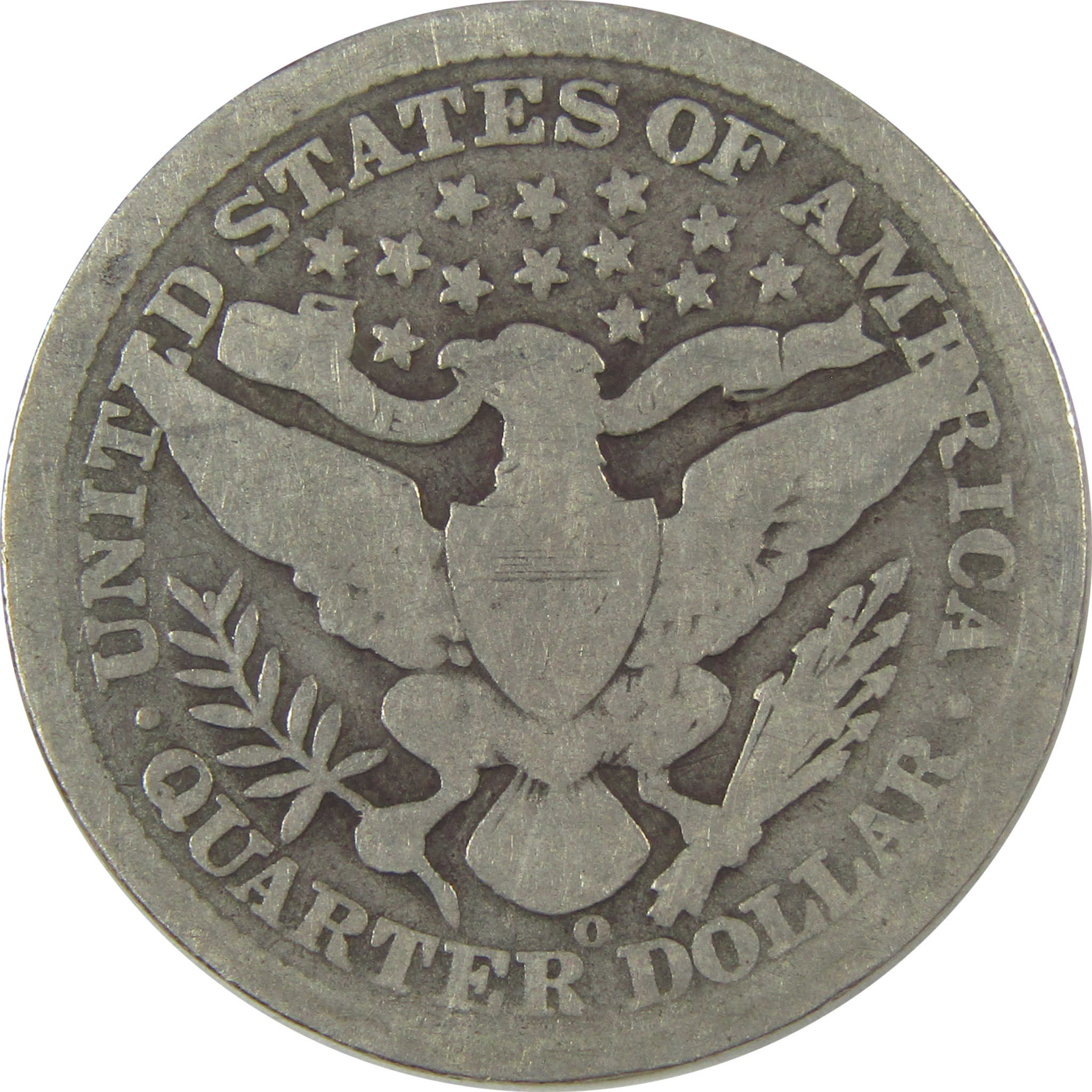 1897 O Barber Quarter G Good Silver 25c Coin SKU:I19763