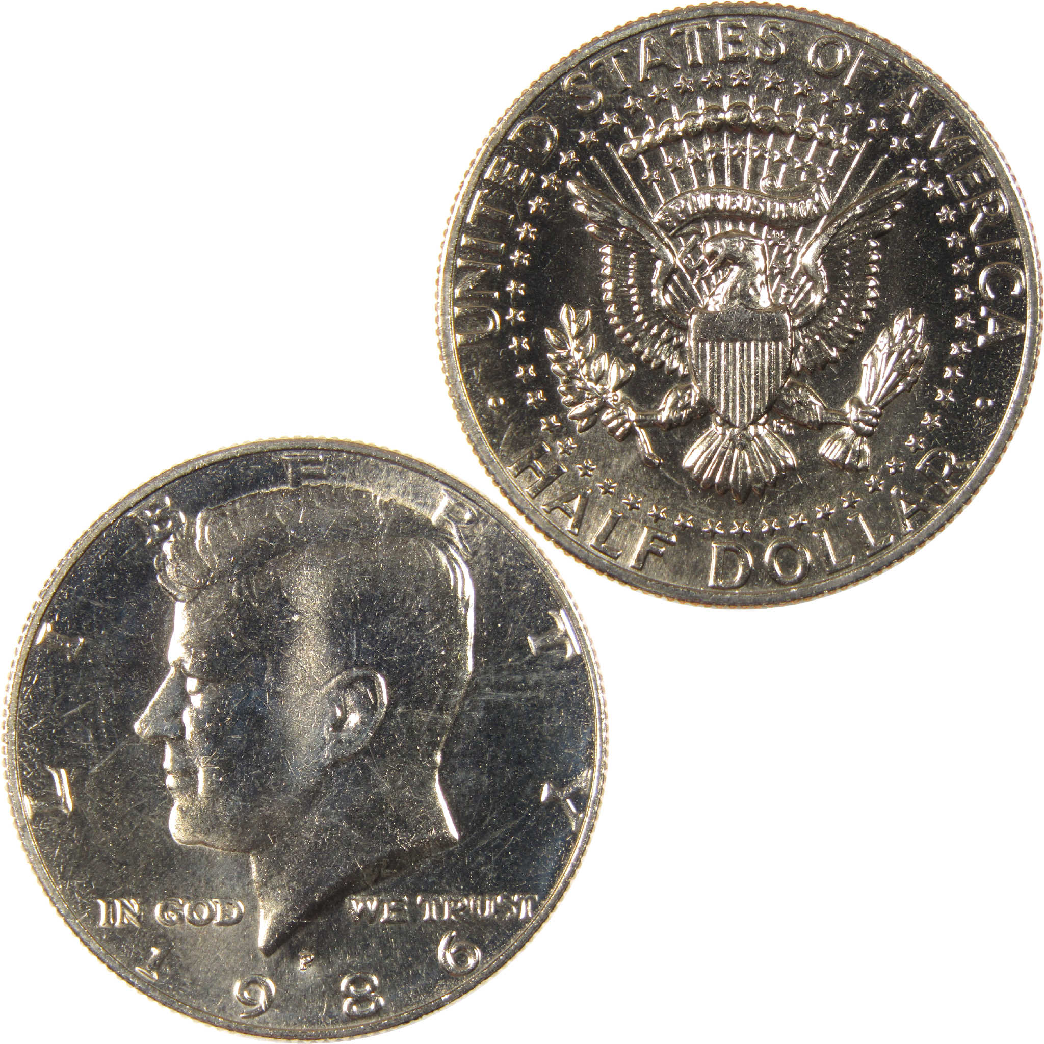 1986 P Kennedy Half Dollar Uncirculated Clad 50c Coin