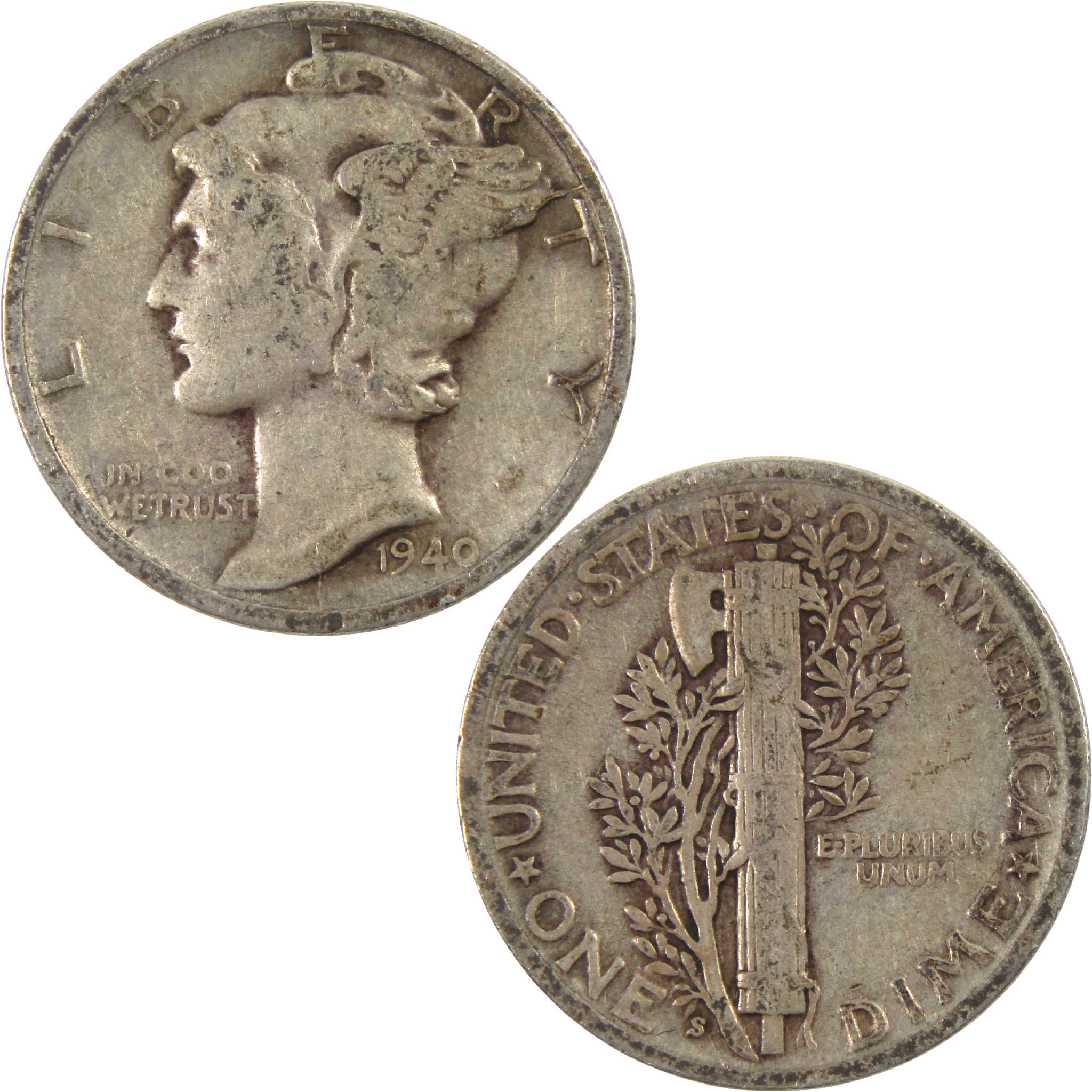 1940 S Mercury Dime VG Very Good Silver 10c Coin