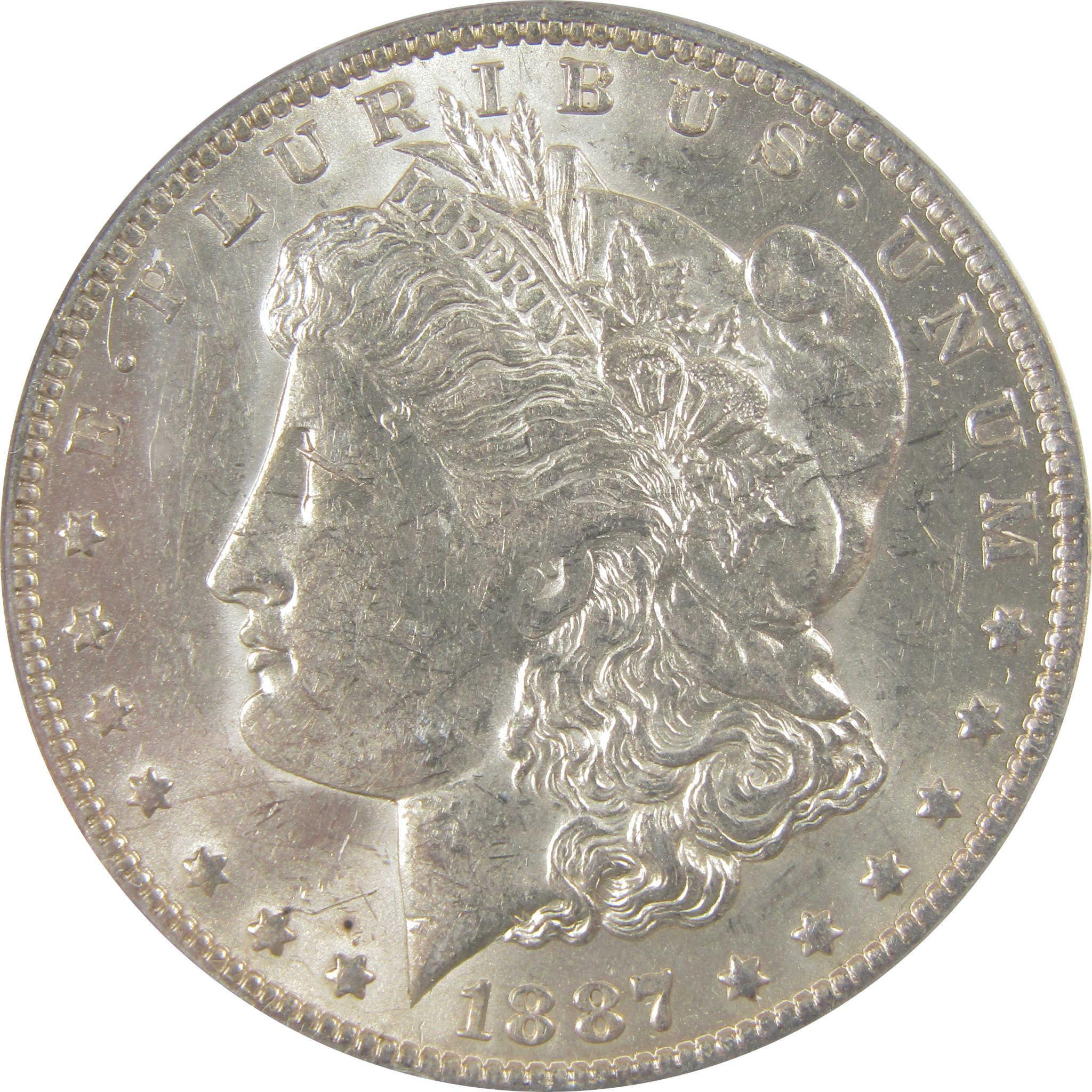1887 O Morgan Silver Dollar AU 58 ANACS $1 Coin Collectible SKU:I25636 - Morgan coin - Morgan silver dollar - Morgan silver dollar for sale - Profile Coins & Collectibles