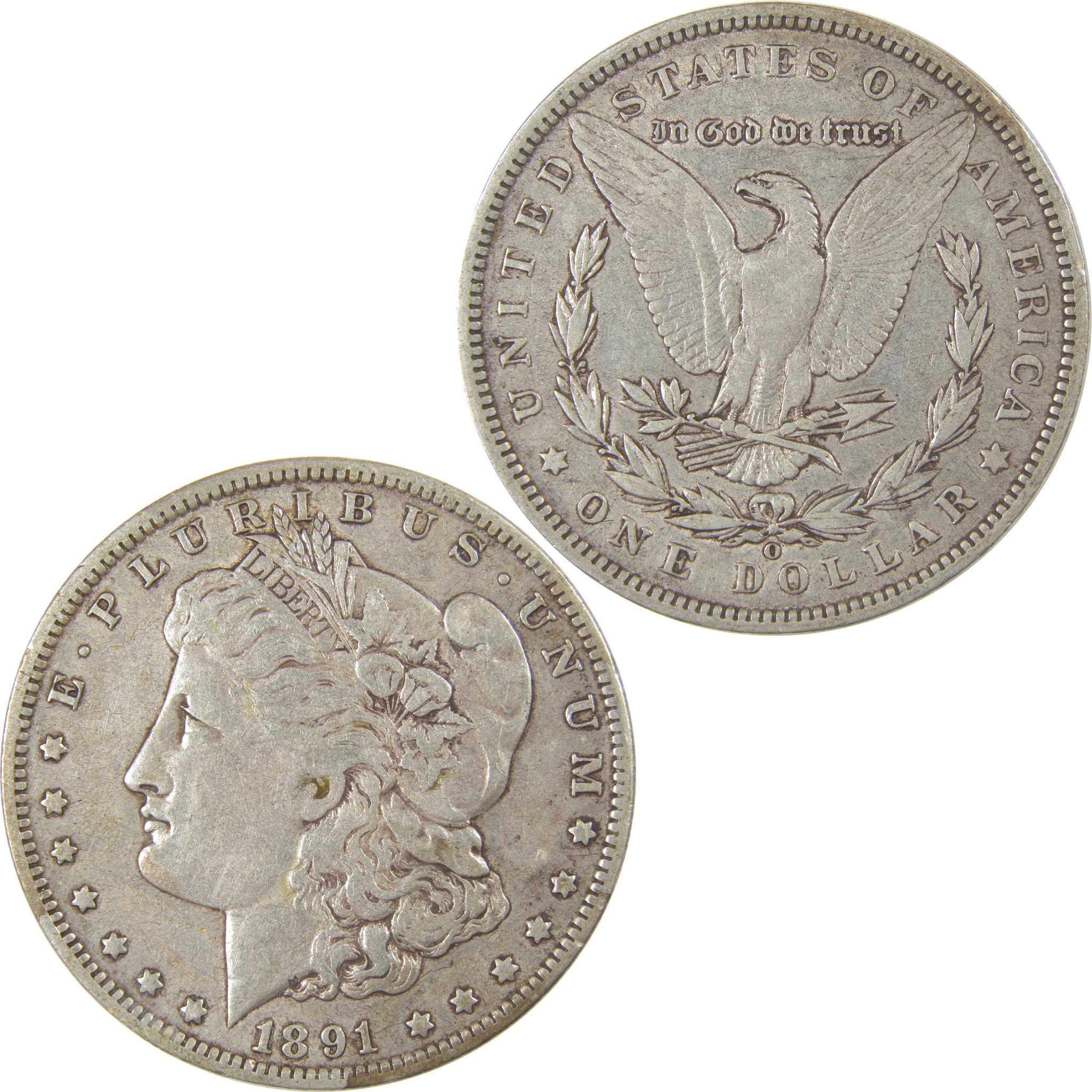 1891 O Morgan Dollar VF Very Fine Silver $1 Coin SKU:I23847 - Morgan coin - Morgan silver dollar - Morgan silver dollar for sale - Profile Coins & Collectibles