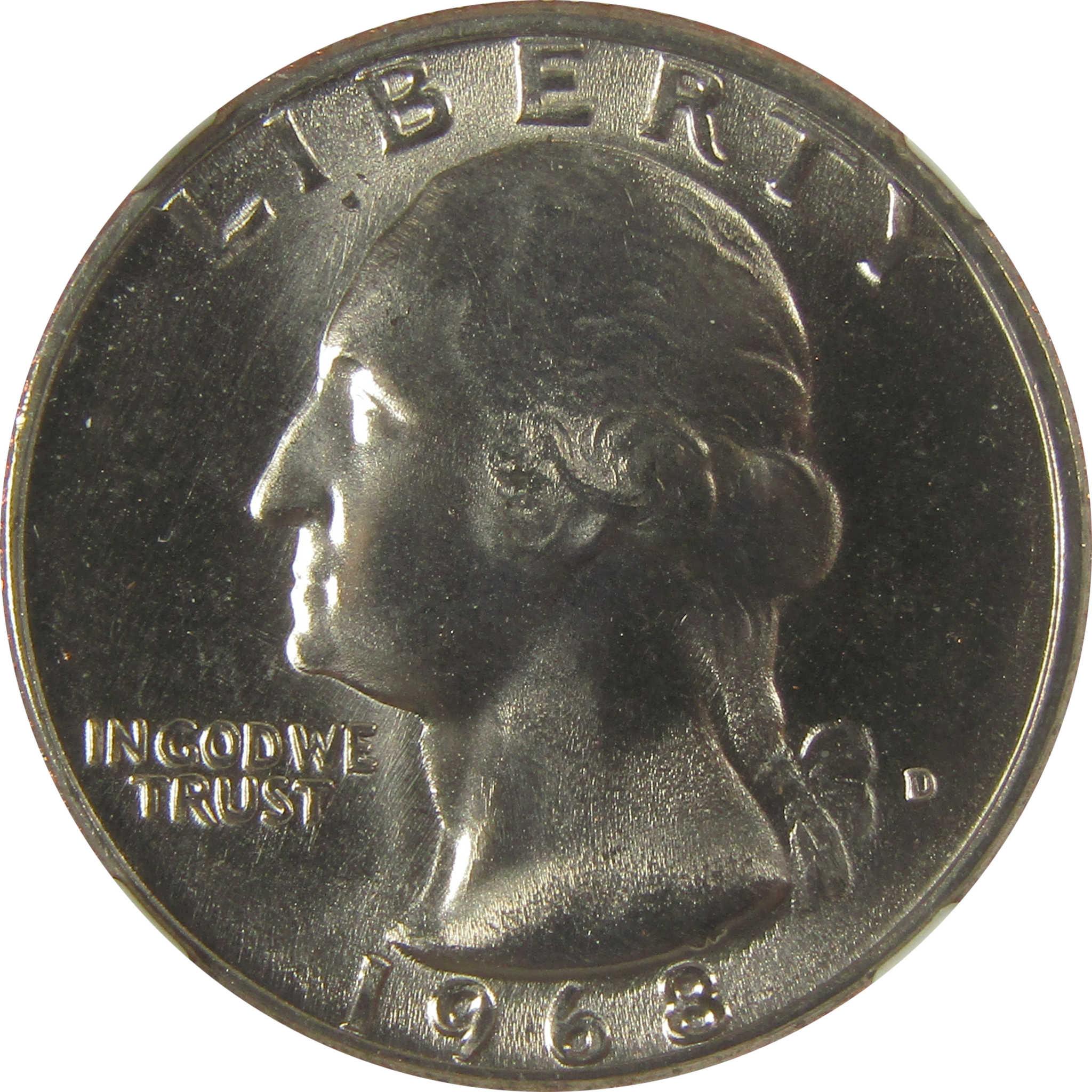 1968 D Washington Quarter MS 67 NGC Clad Uncirculated SKU:I20535