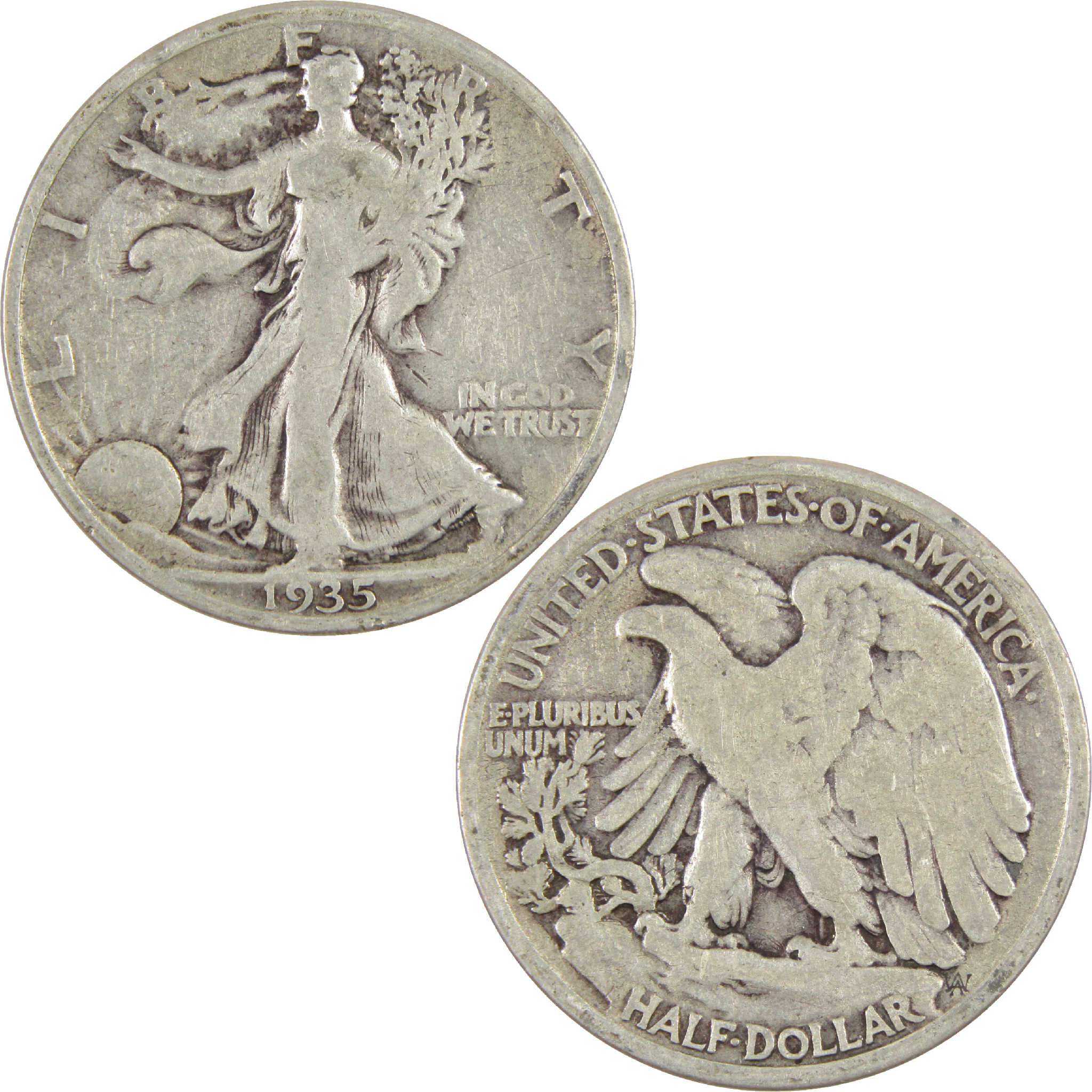 1935 Liberty Walking Half Dollar G Good Silver 50c Coin