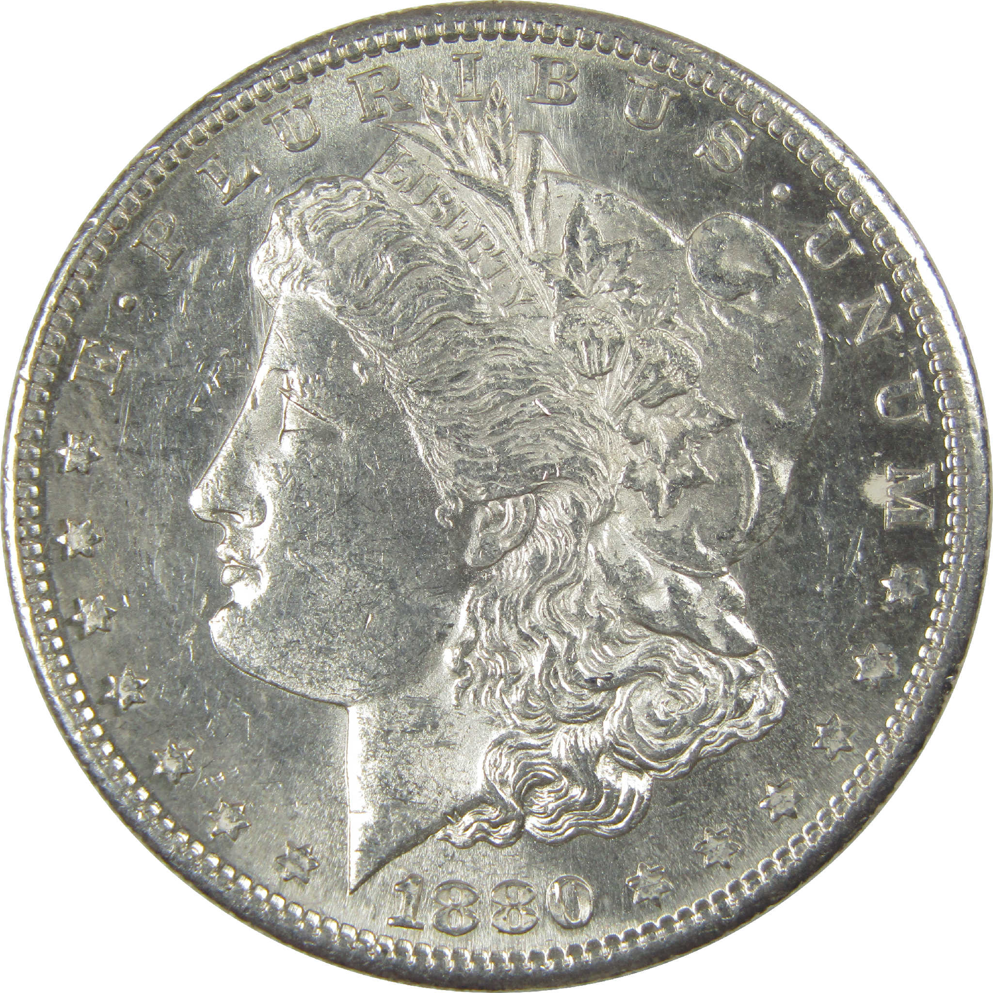 1880 S Morgan Dollar CH AU Choice About Uncirculated Silver $1 Coin - Morgan coin - Morgan silver dollar - Morgan silver dollar for sale - Profile Coins & Collectibles