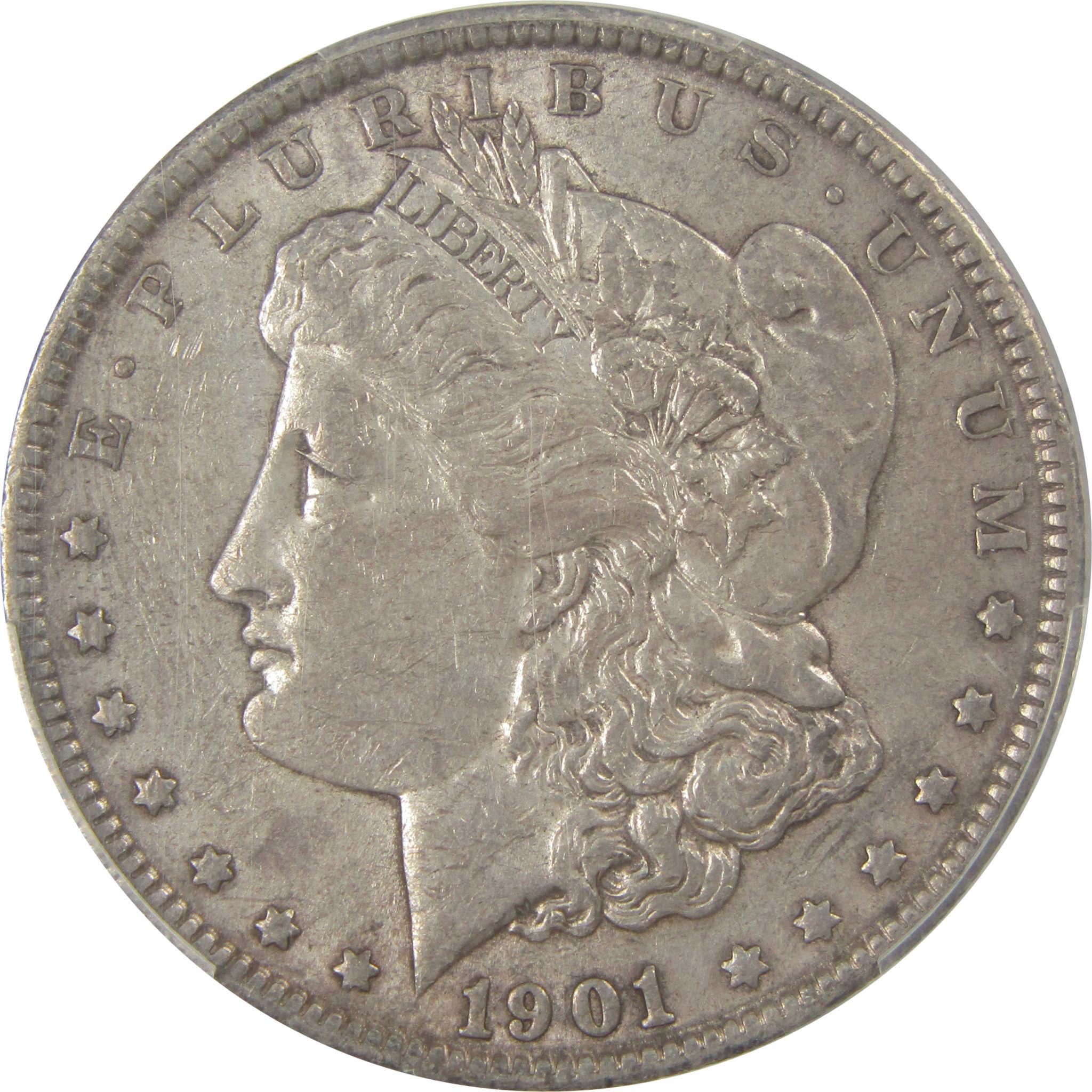 1901 Morgan Dollar AU 50 PCGS Silver $1 Coin SKU:I21521 - Morgan coin - Morgan silver dollar - Morgan silver dollar for sale - Profile Coins & Collectibles