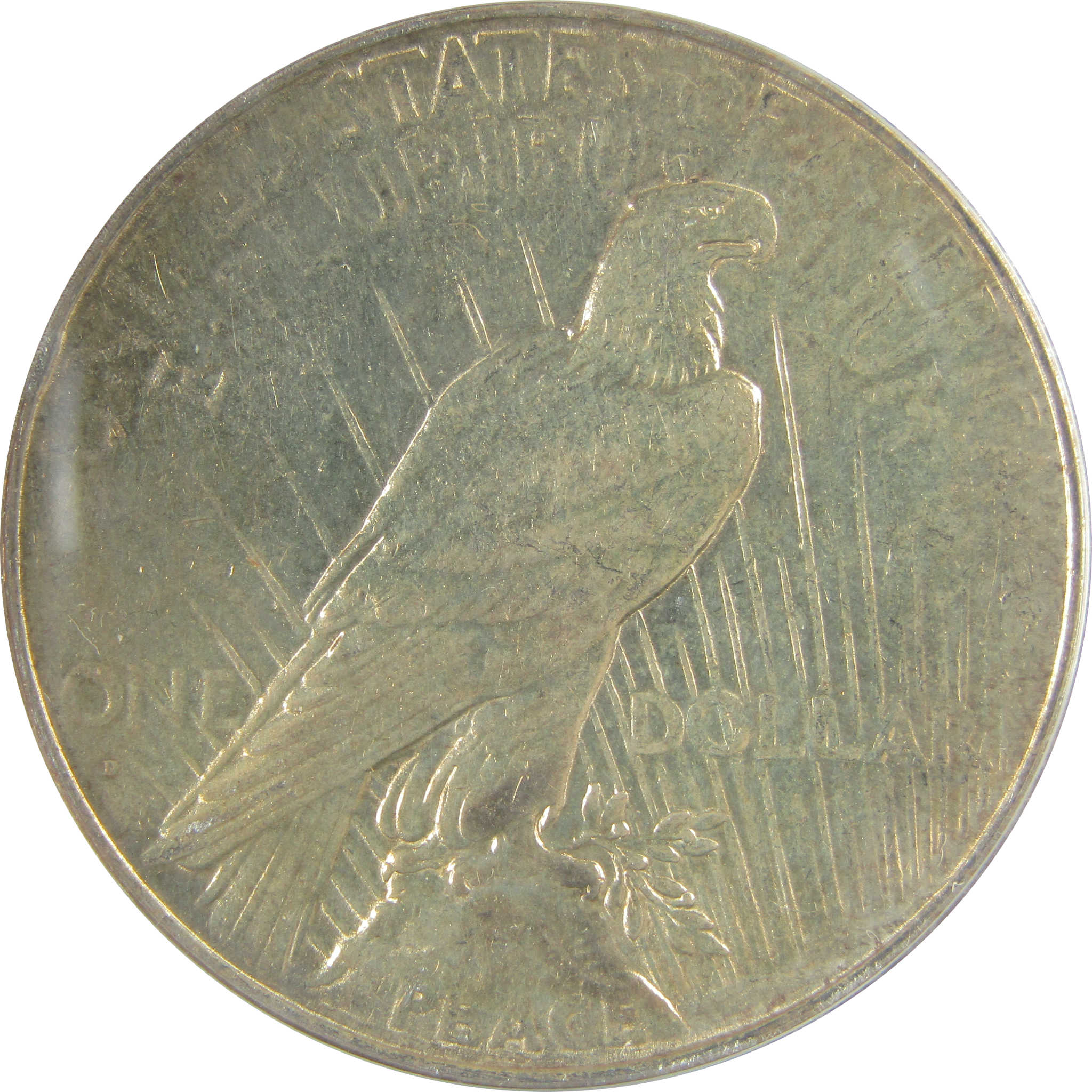 1934 D Peace Dollar AU 50 Details ANACS Silver $1 Coin SKU:I21585
