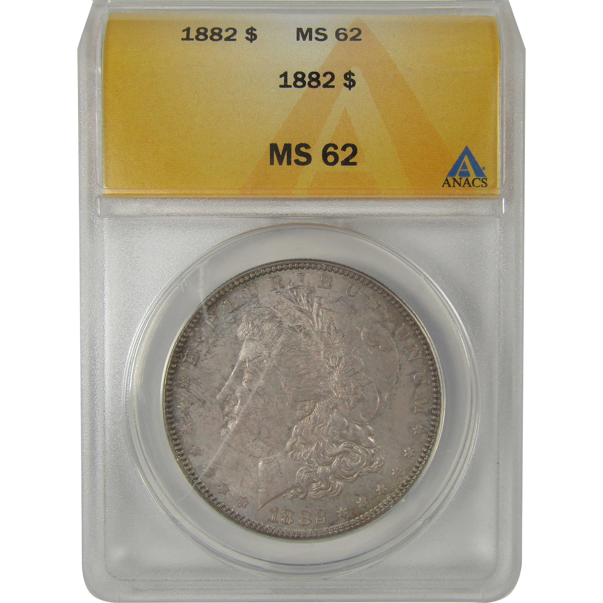 1882 Morgan Dollar MS 62 ANACS Silver Uncirculated Toned SKU:I23160